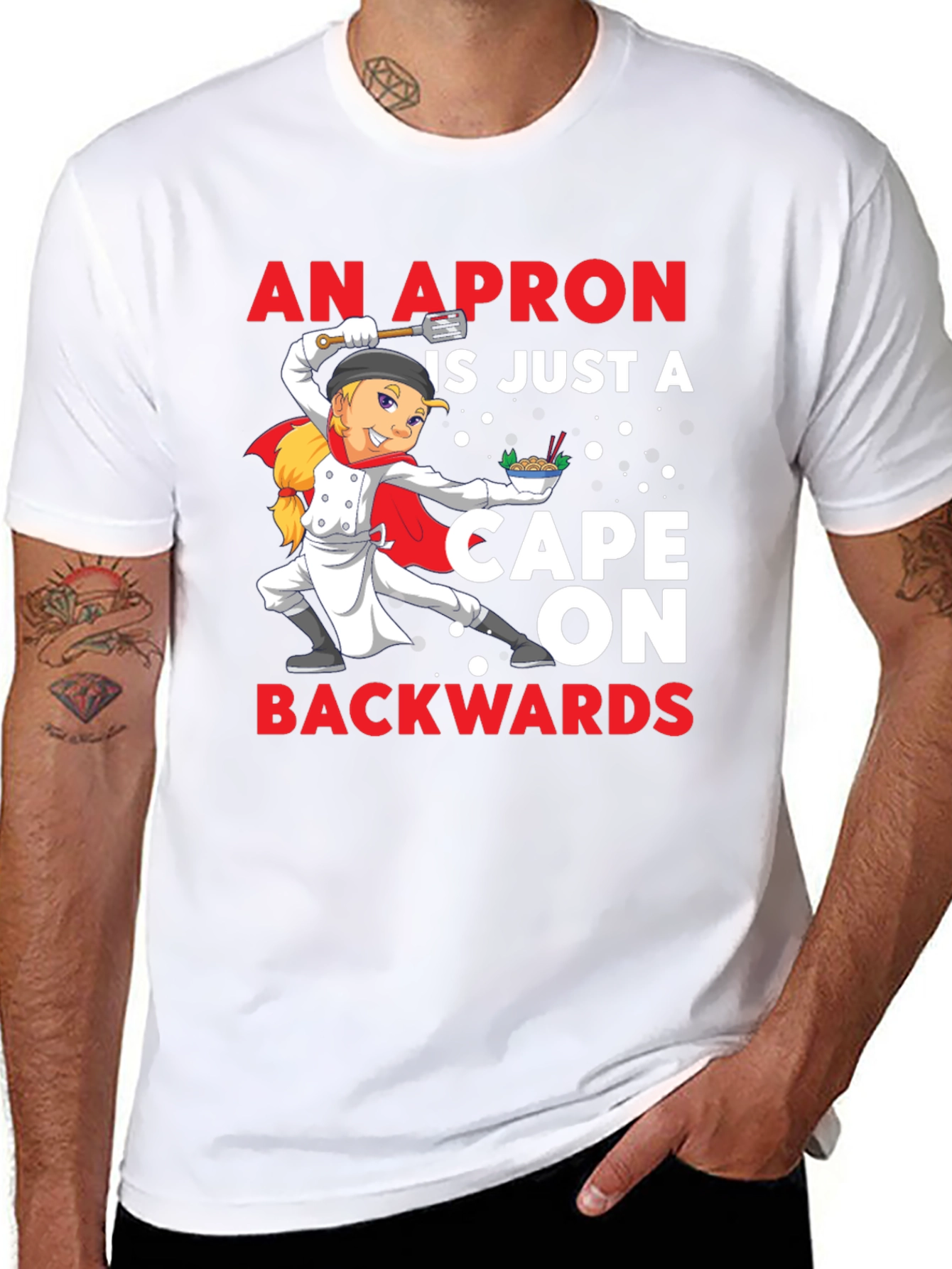 Apron Cape Backwards Graphic T-Shirt
