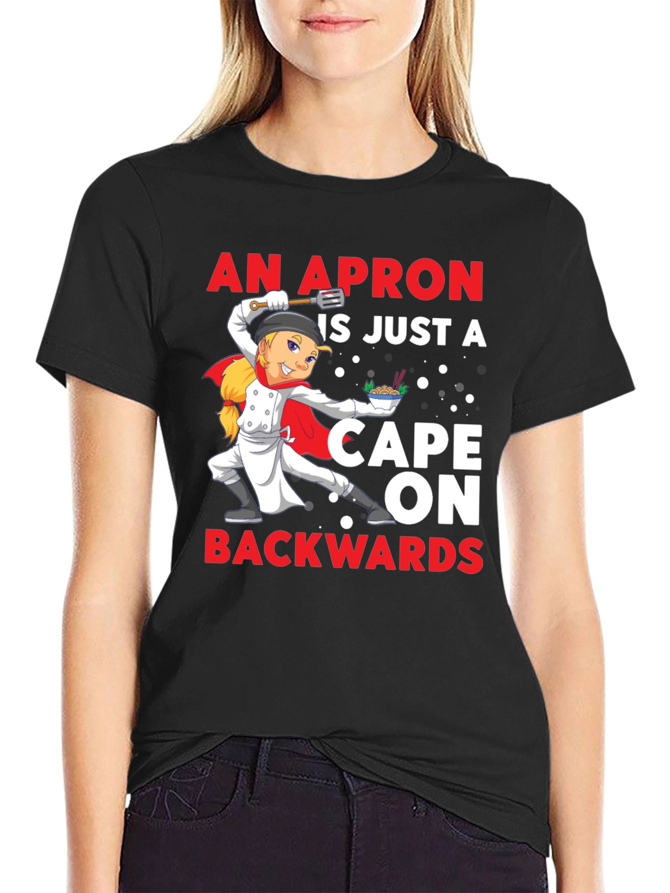 Apron Cape Backwards Graphic T-Shirt