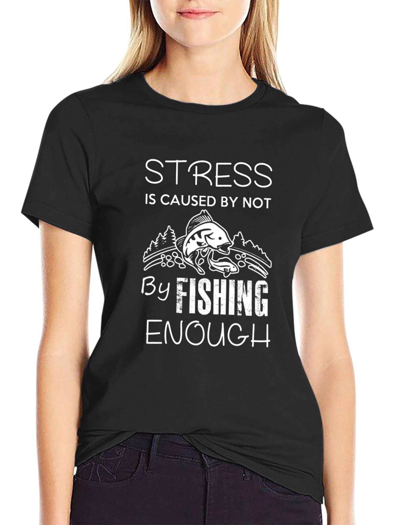 Stress Fishing T-Shirt - Humorous Graphic Tee