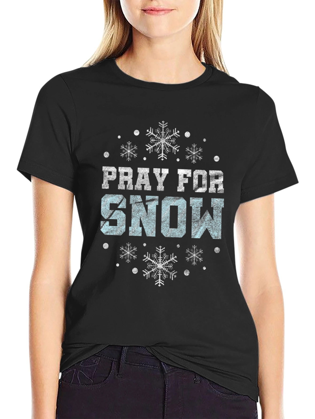 Pray for Snow T-Shirt - Winter Holiday Tee