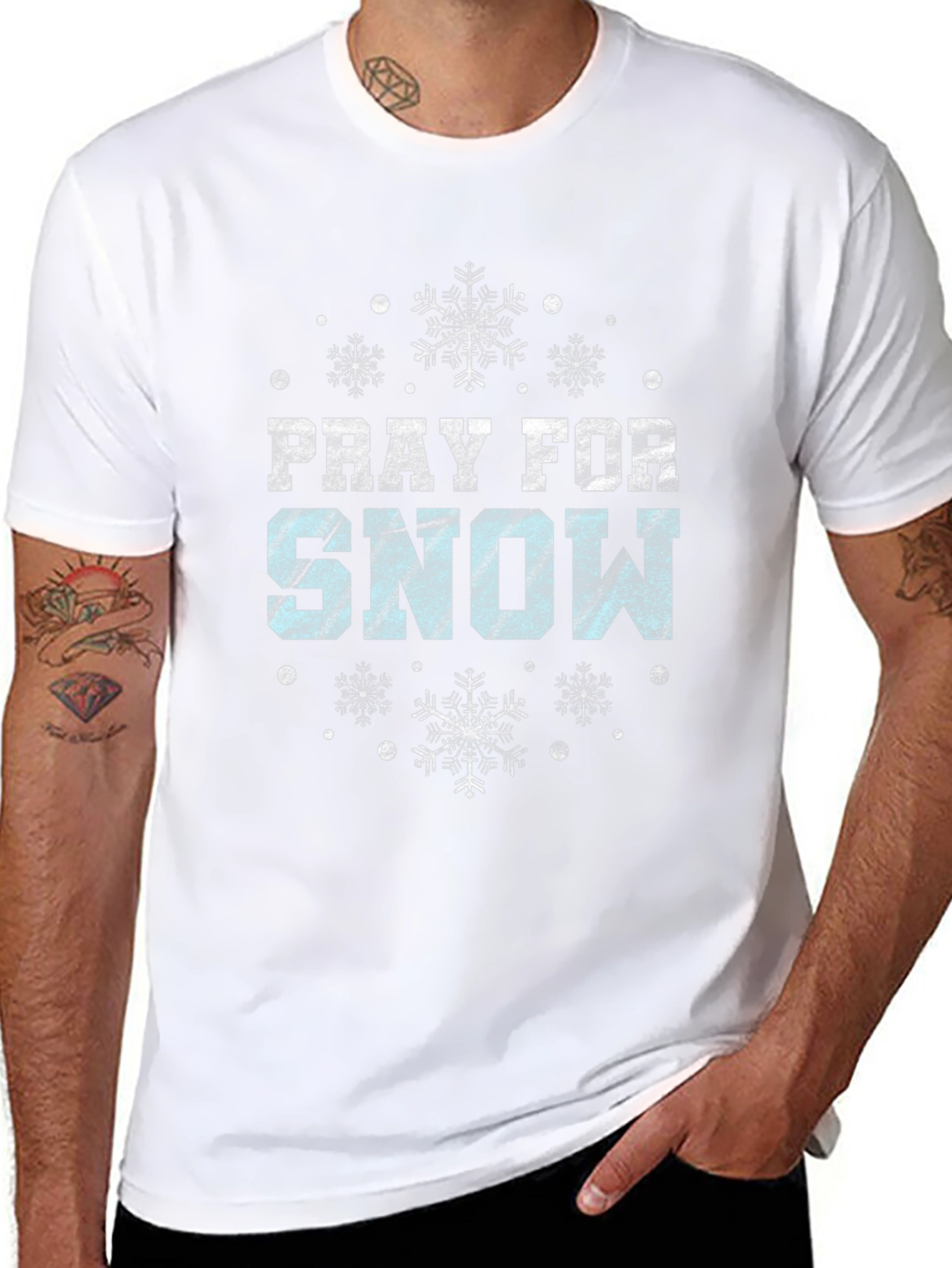 Pray for Snow T-Shirt - Winter Holiday Tee