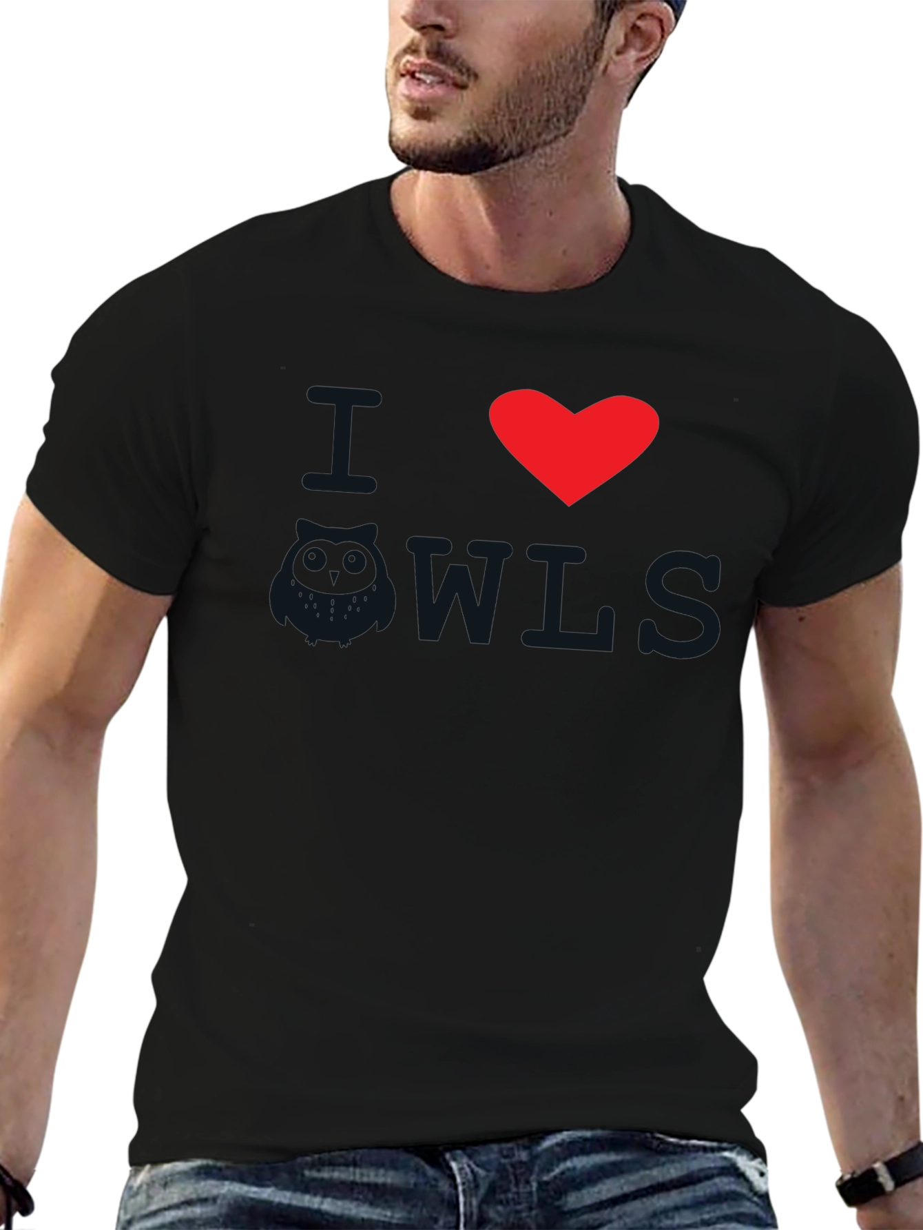 I Heart OWLS Black Graphic Tee
