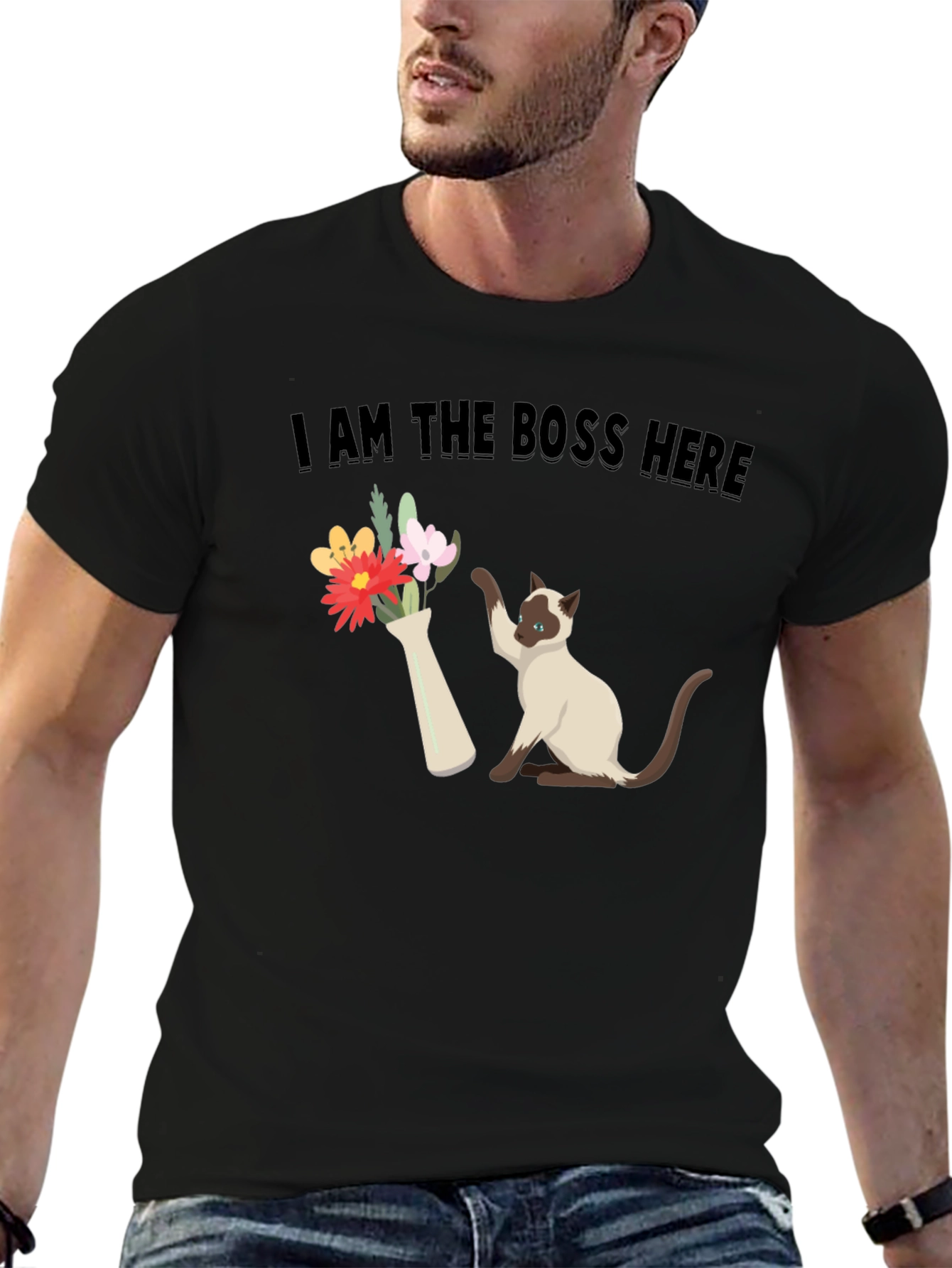 I Am the Boss Here Cat Graphic Tee