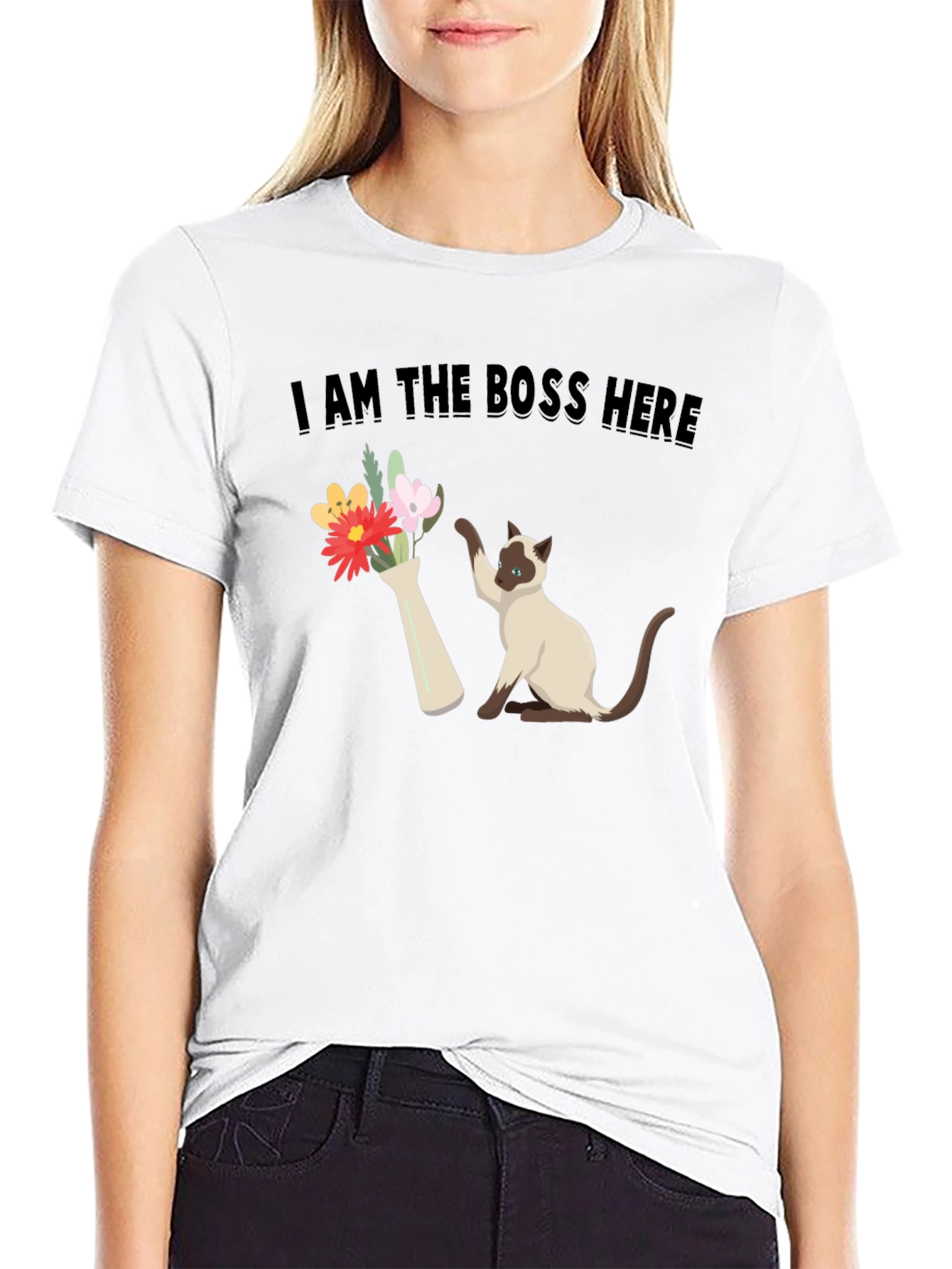 I Am the Boss Here Cat Graphic Tee