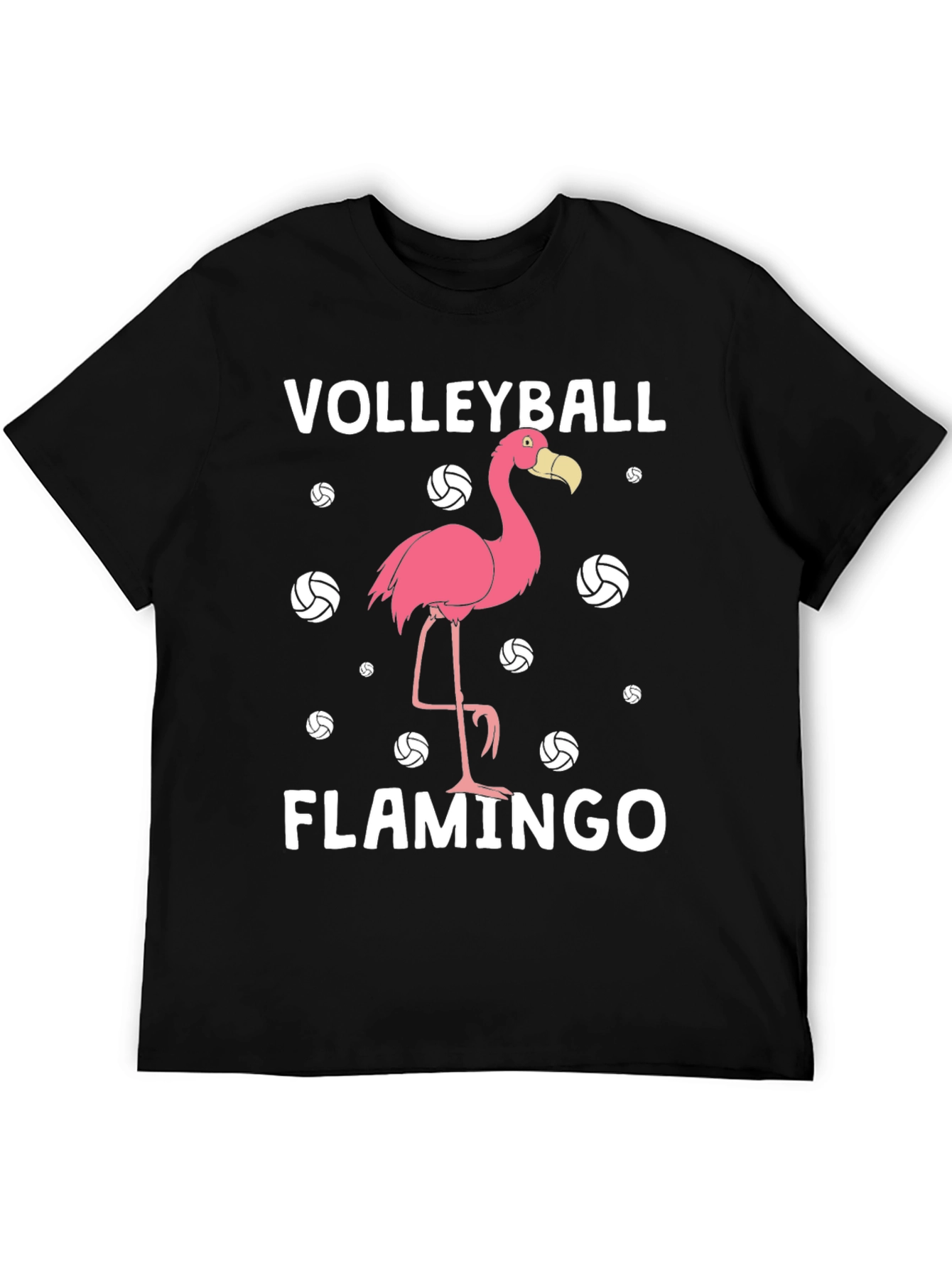 Volleyball Flamingo T-Shirt - Funny Graphic Tee