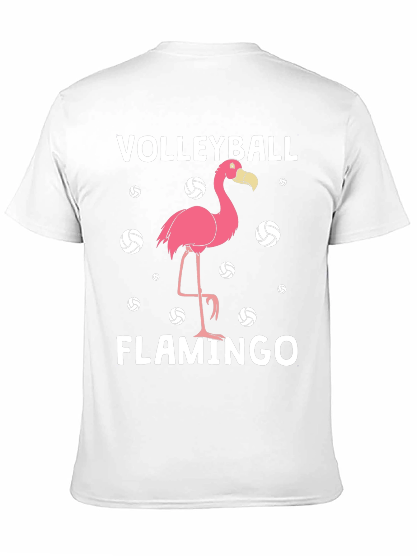 Volleyball Flamingo T-Shirt - Funny Graphic Tee