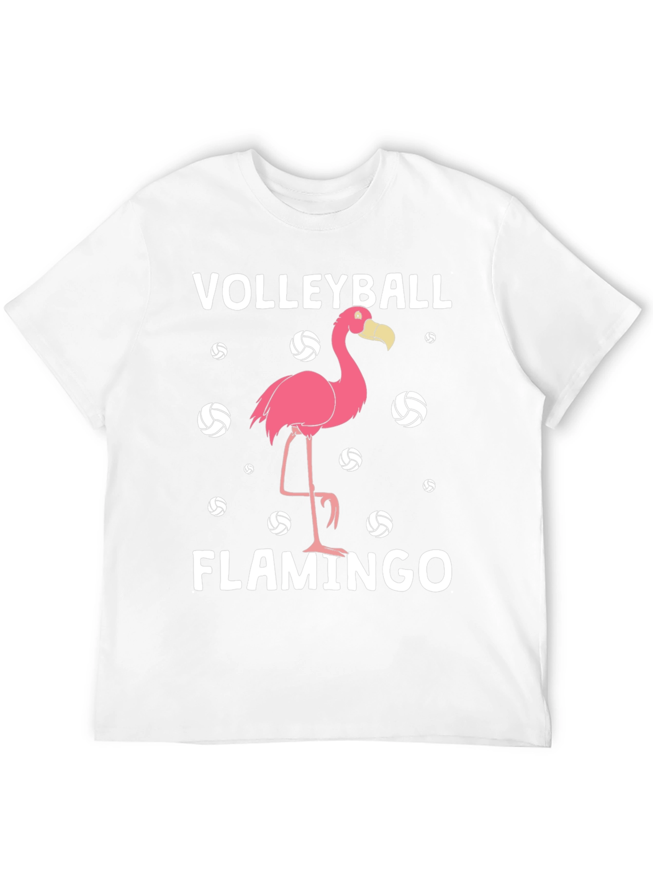 Volleyball Flamingo T-Shirt - Funny Graphic Tee