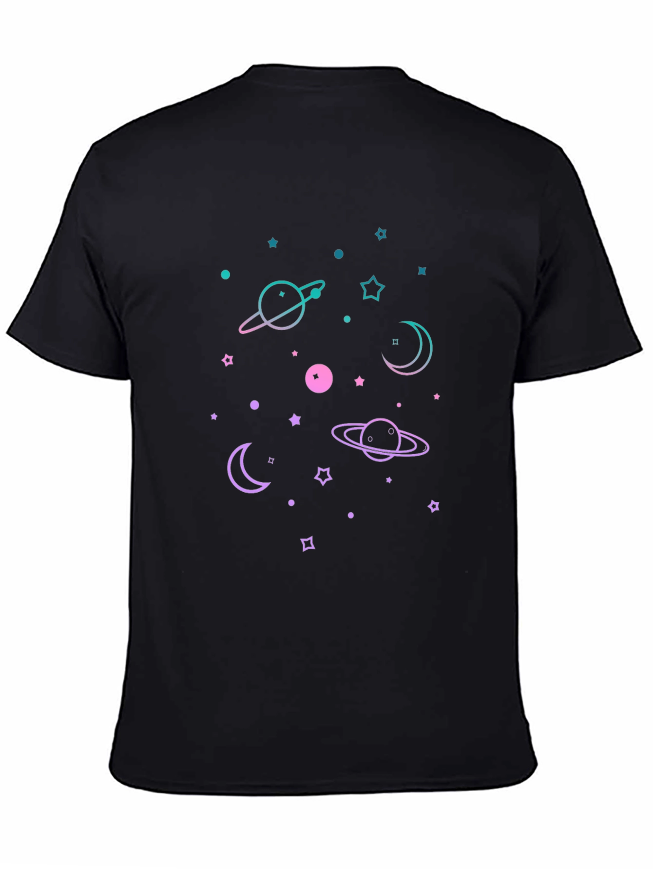 Galaxy Graphic Print Tee - Black Unisex T-Shirt