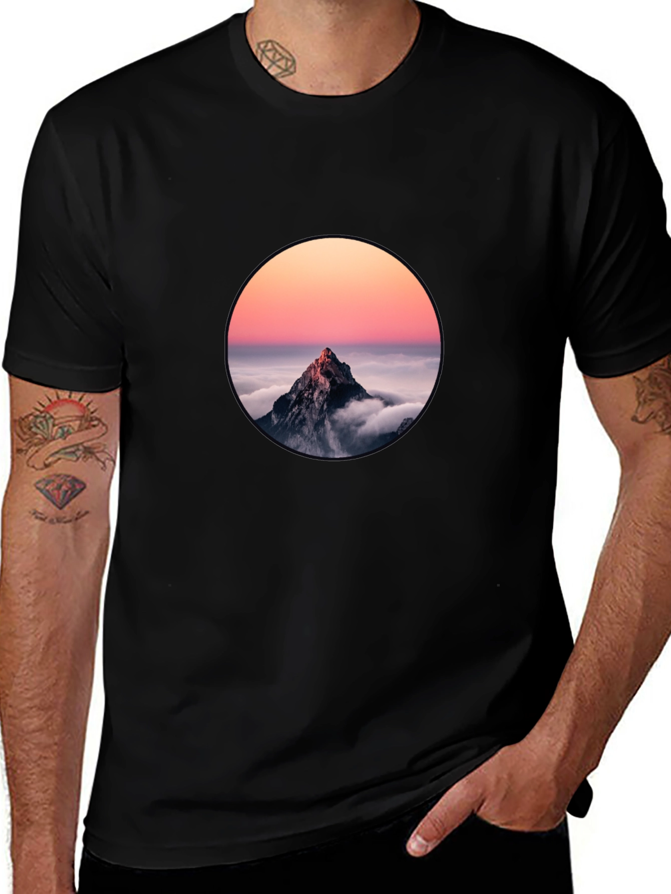Mountain Peak Sunset Graphic Tee