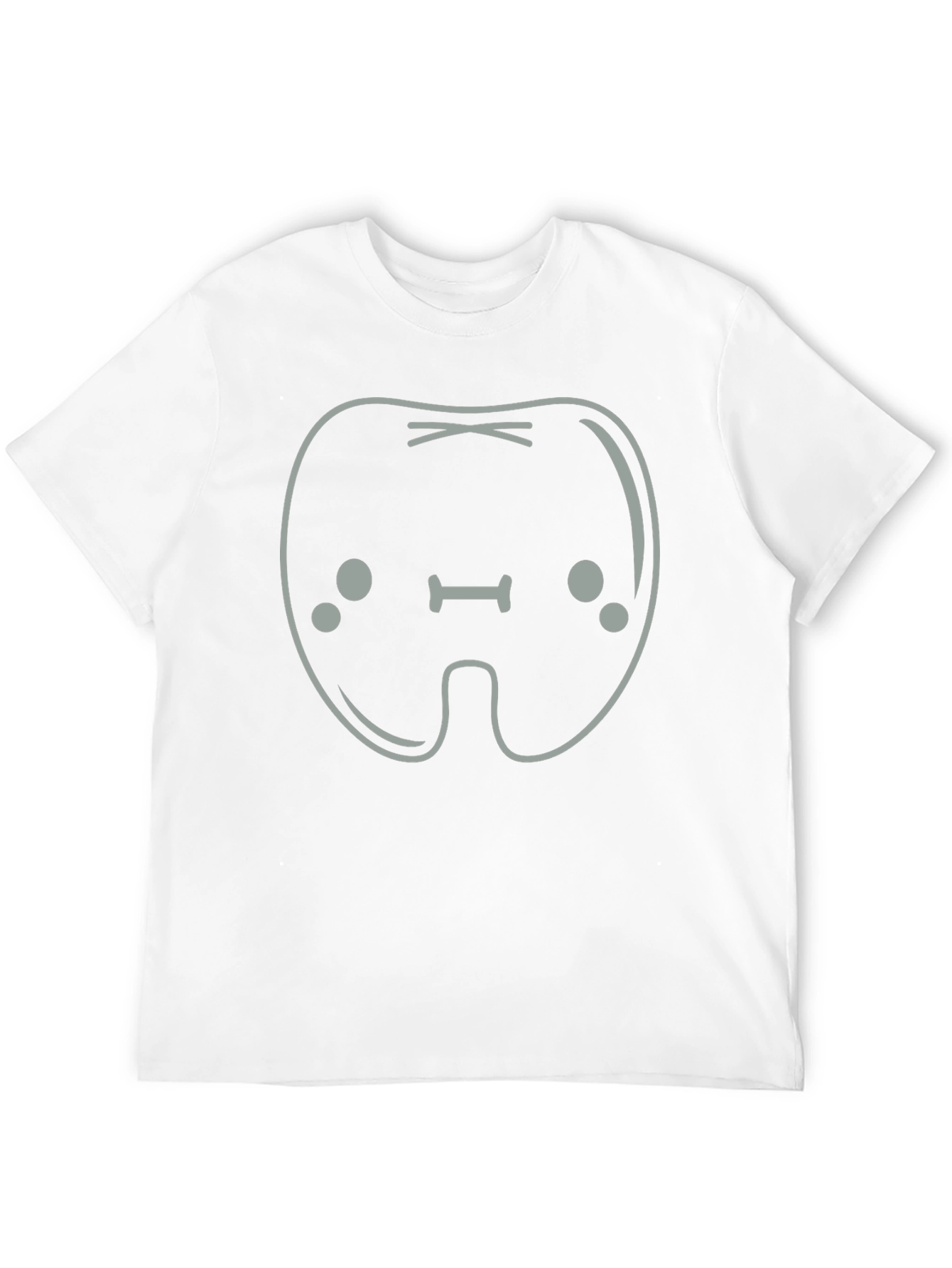 Kawaii Tooth Graphic Tee - Black Cotton Shirt