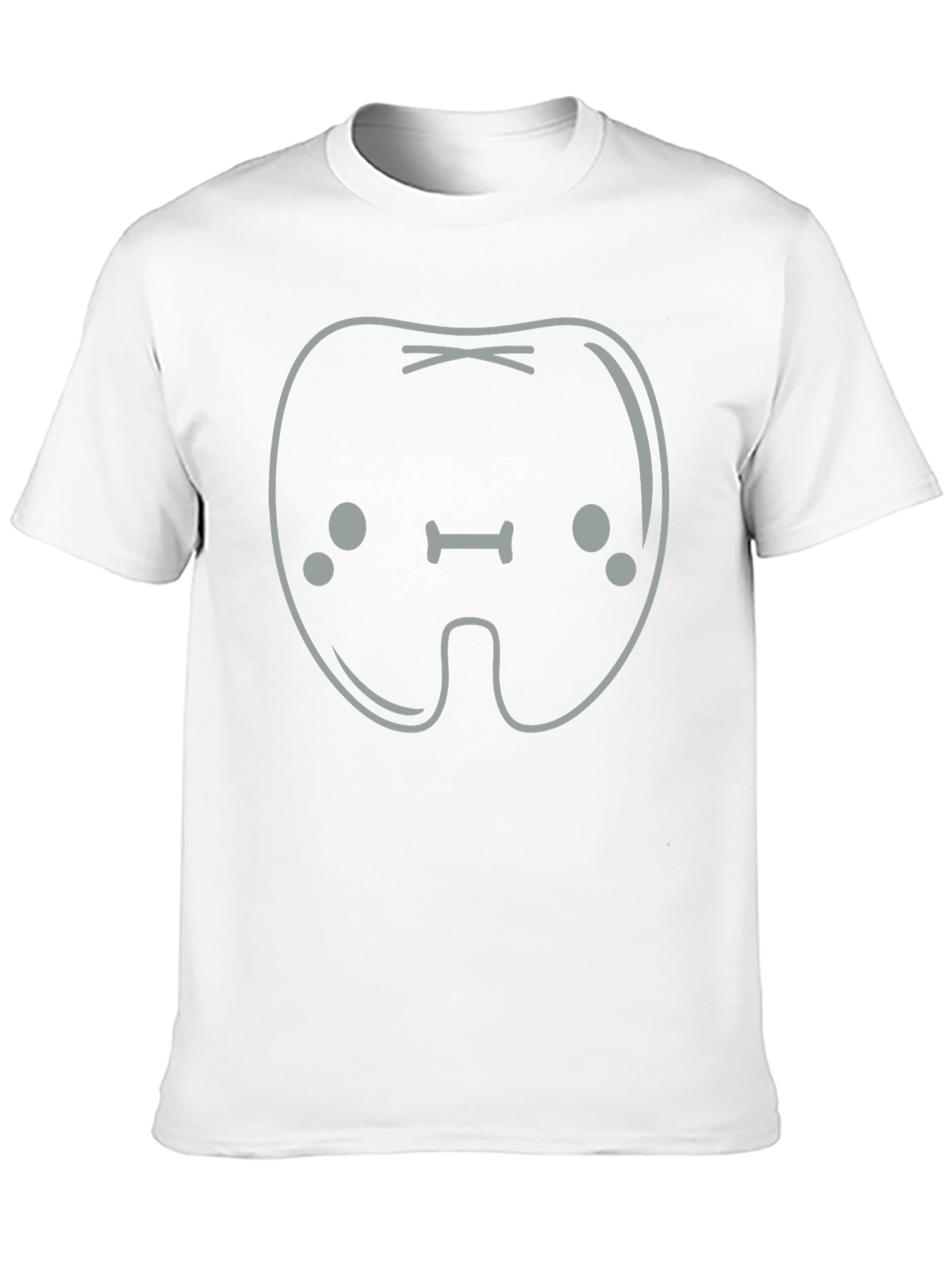 Kawaii Tooth Graphic Tee - Black Cotton Shirt