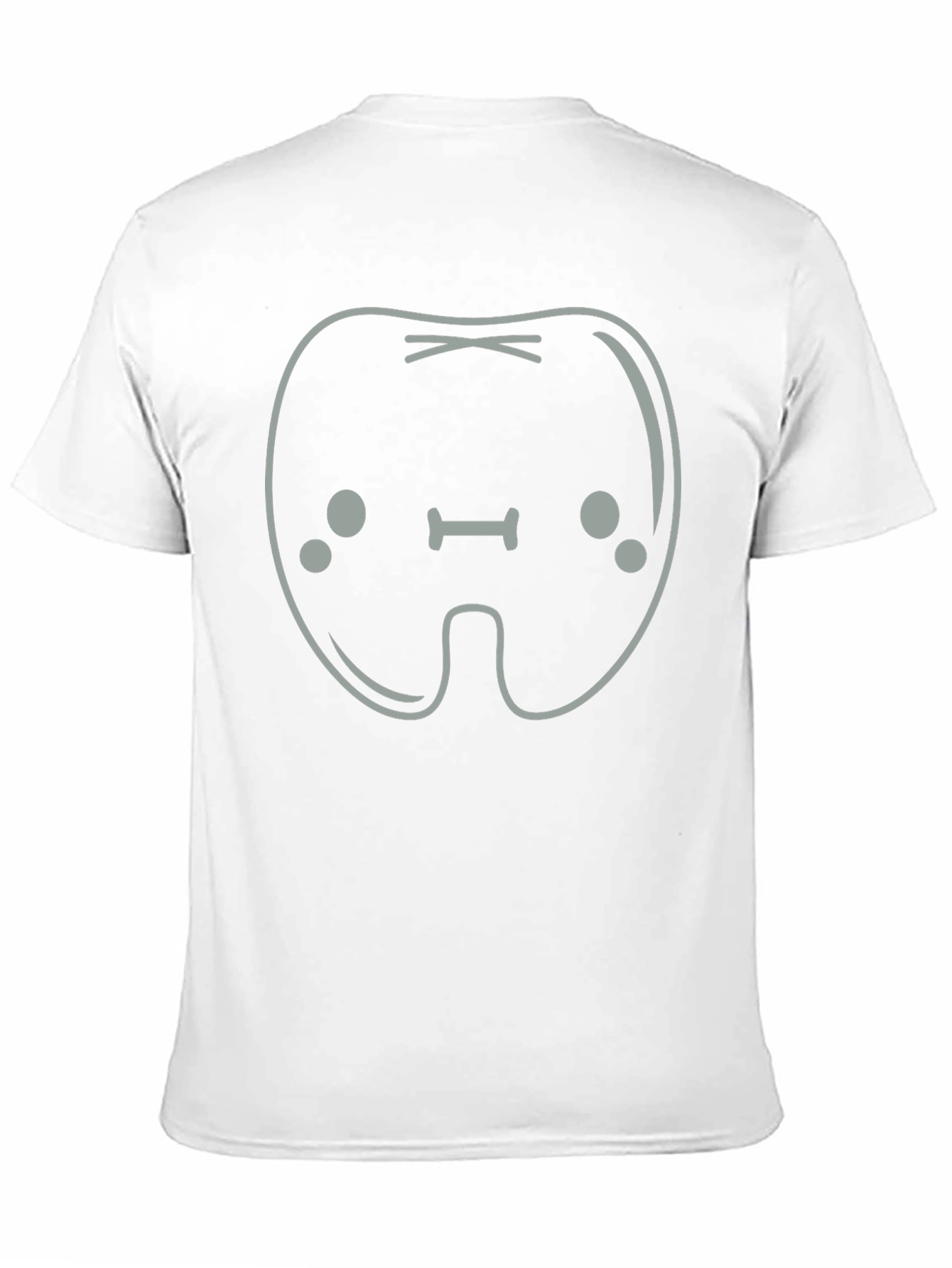 Kawaii Tooth Graphic Tee - Black Cotton Shirt