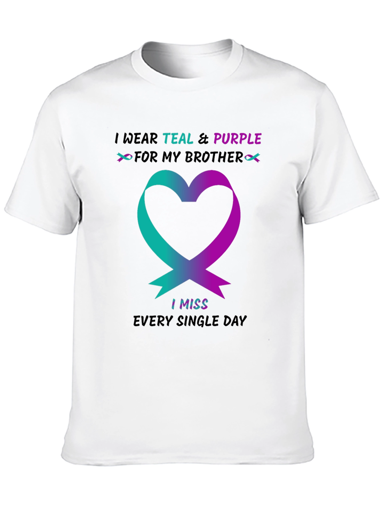 Teal & Purple Brother Remembrance T-Shirt
