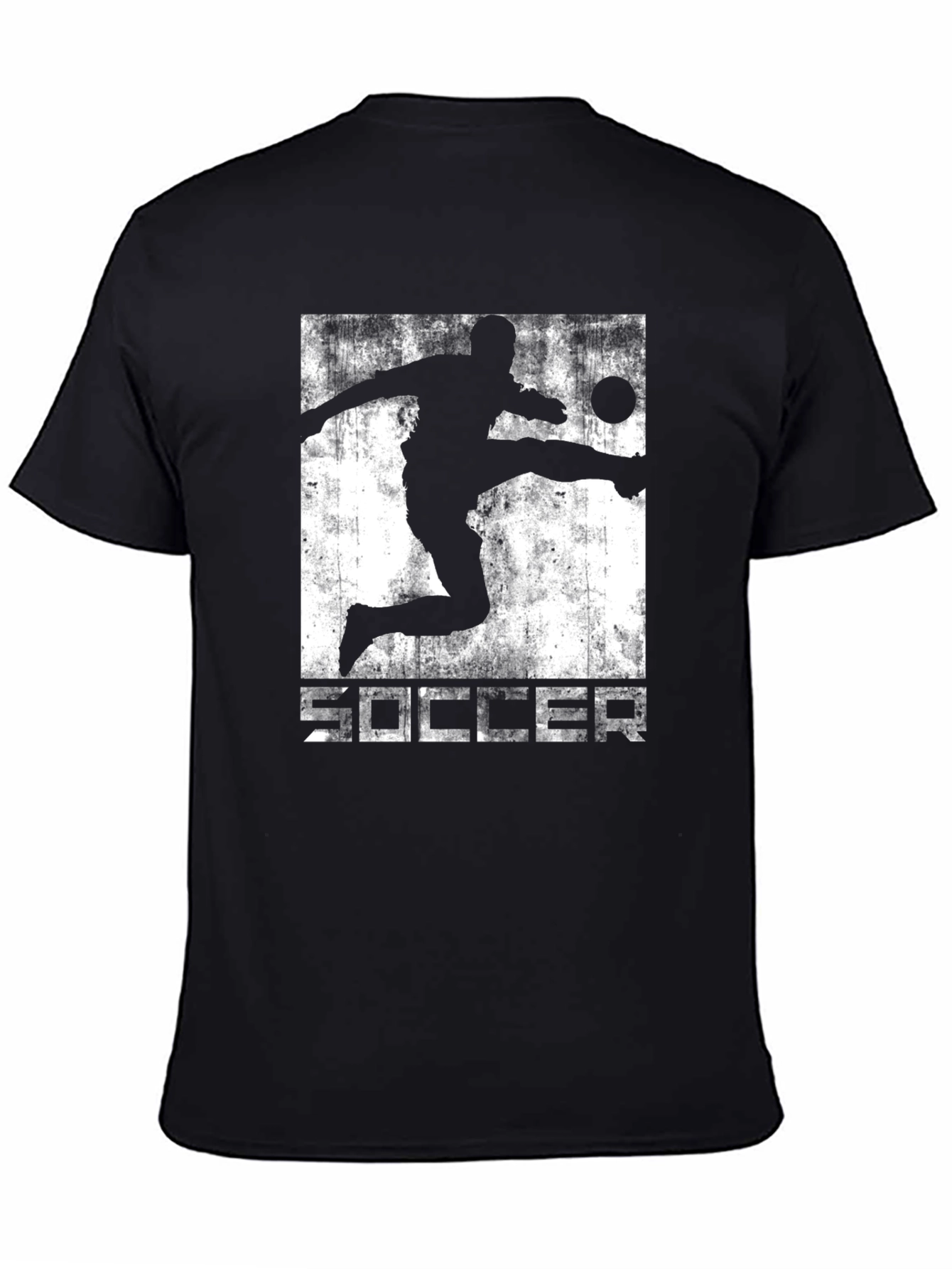 Soccer Graphic Tee - Black Short Sleeve Shirt