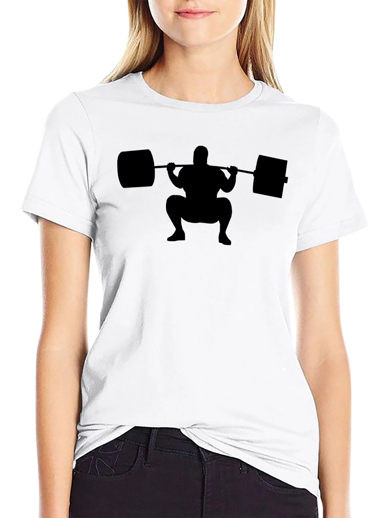 Weightlifting Squat Black Graphic Tee