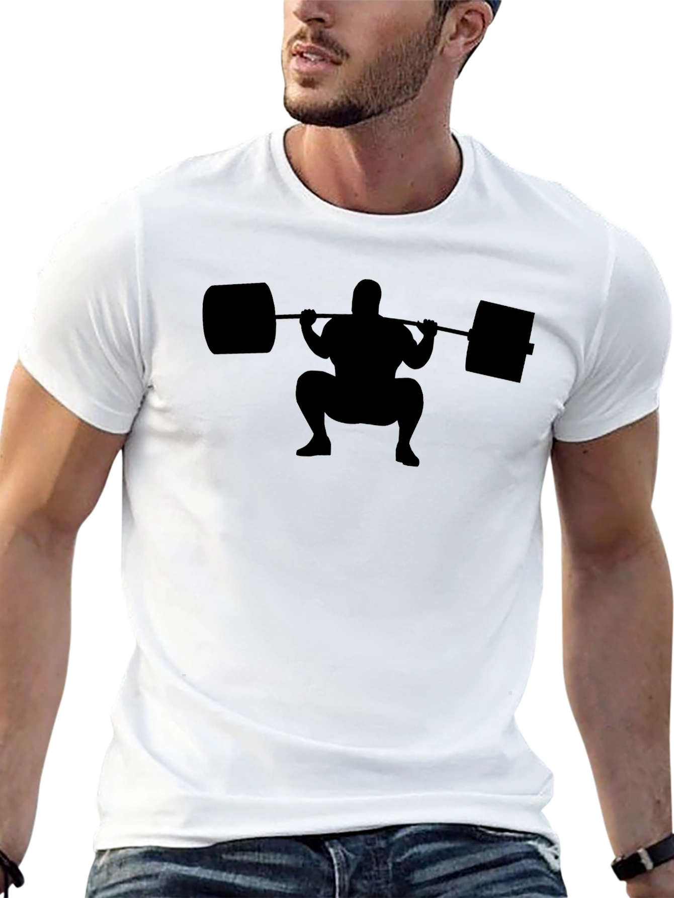 Weightlifting Squat Black Graphic Tee