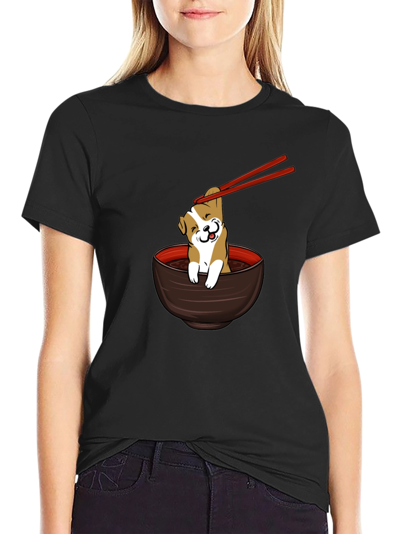 Ramen Dog T-Shirt - Funny Puppy Tee