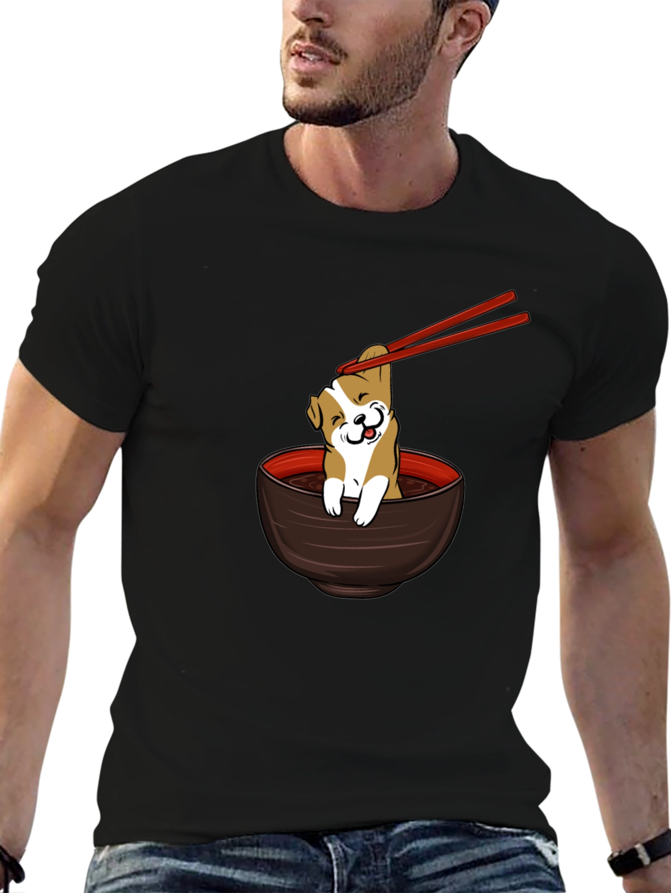 Ramen Dog T-Shirt - Funny Puppy Tee