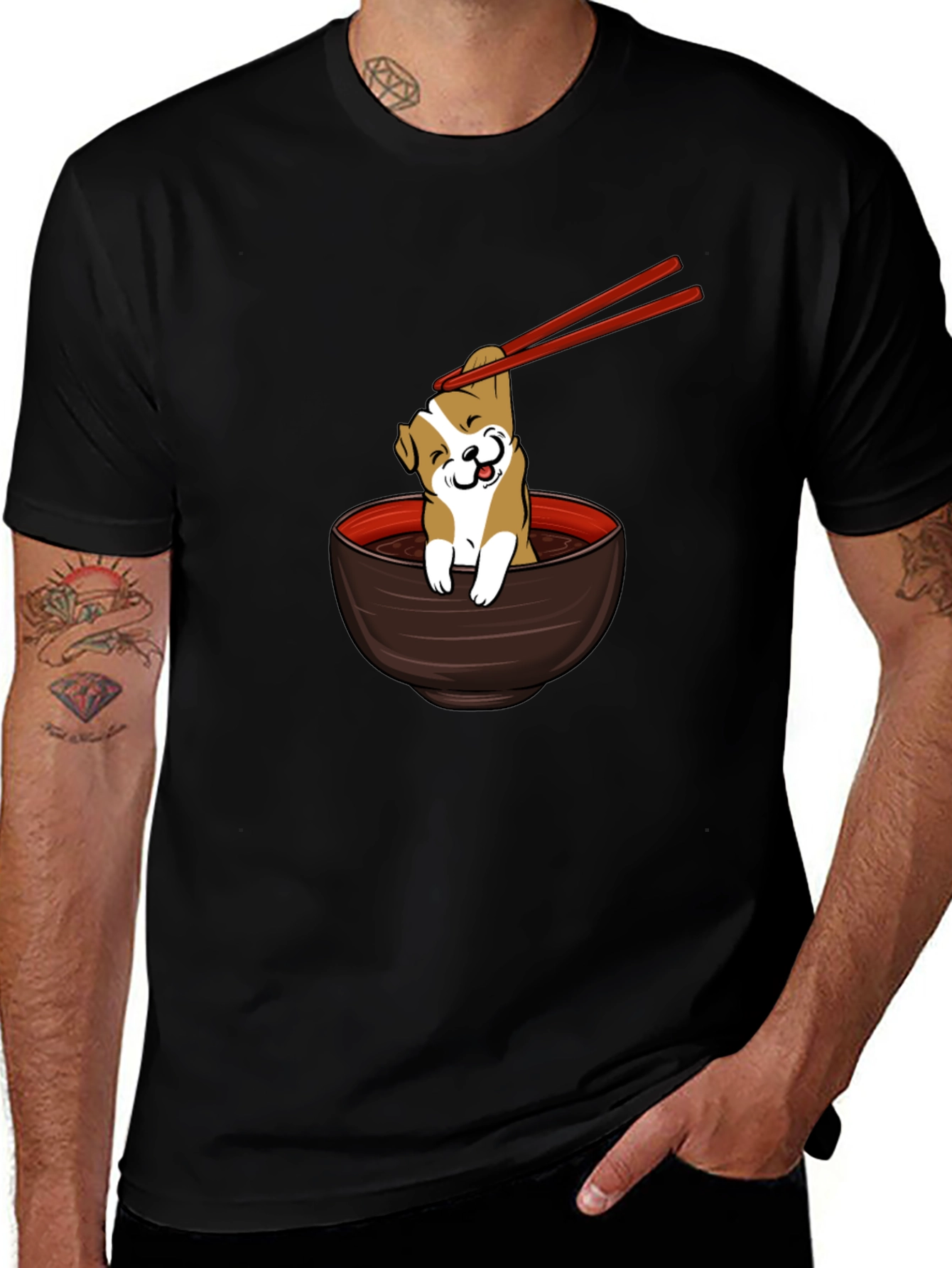 Ramen Dog T-Shirt - Funny Puppy Tee