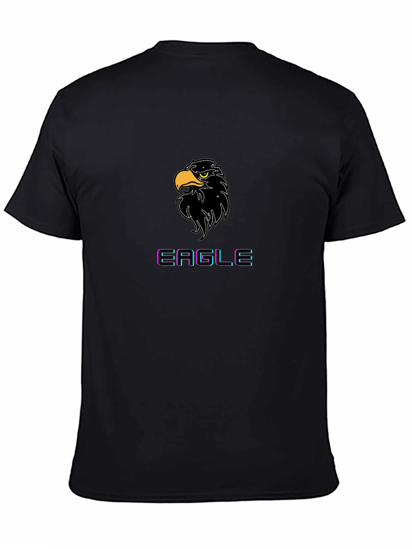 Eagle Graphic Tee - Black Cotton T-Shirt