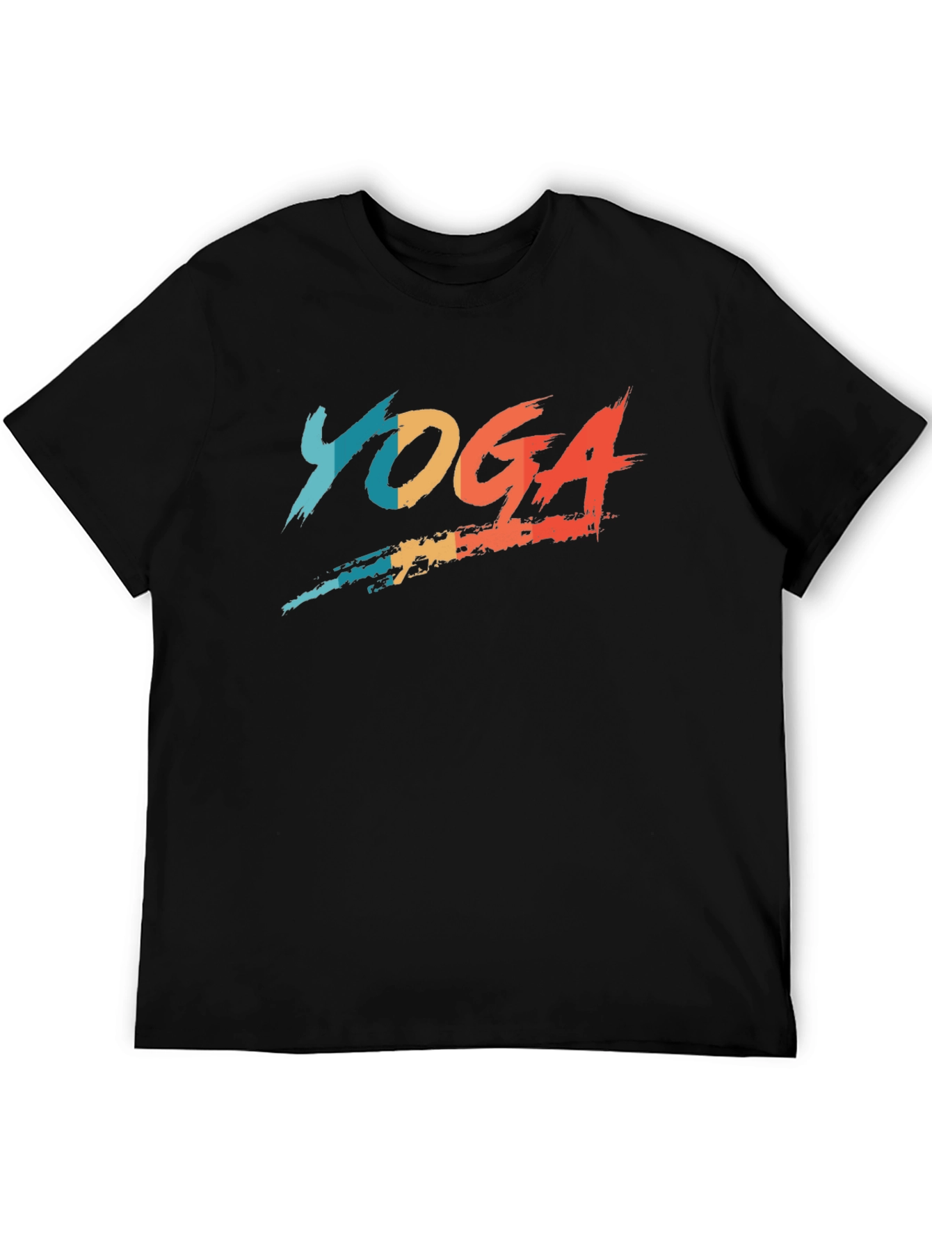 Yoga Graphic Black T-Shirt - Mens Casual Tee