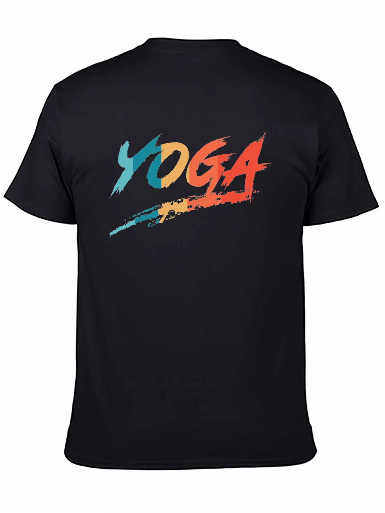 Yoga Graphic Black T-Shirt - Mens Casual Tee