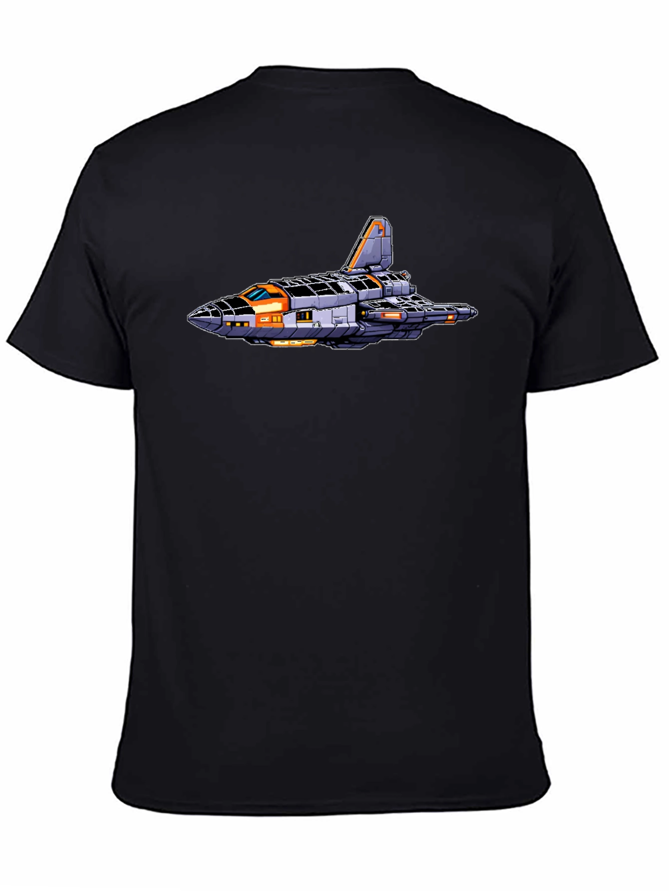 Sci-Fi Spaceship Graphic Tee - Retro Style