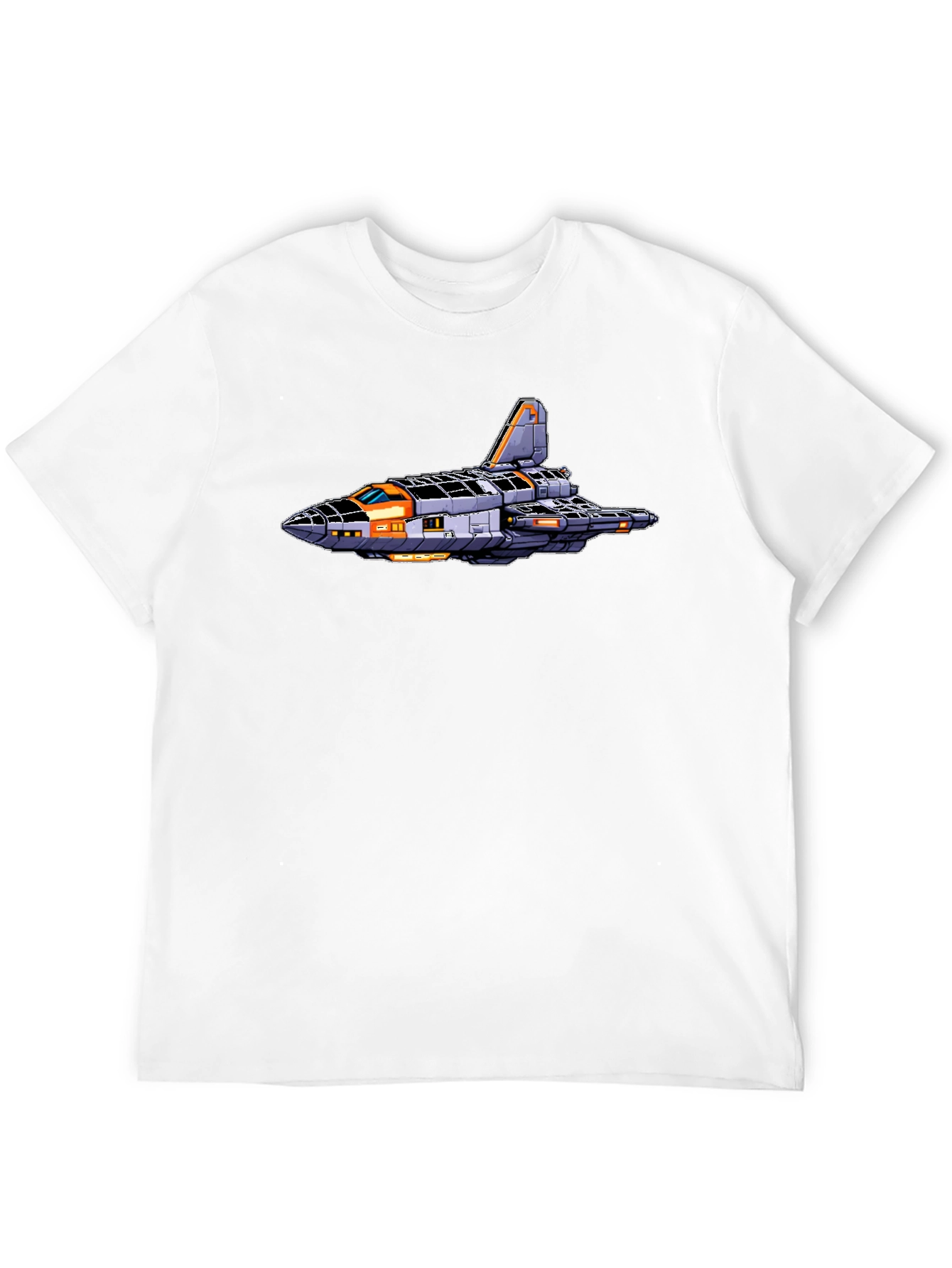 Sci-Fi Spaceship Graphic Tee - Retro Style