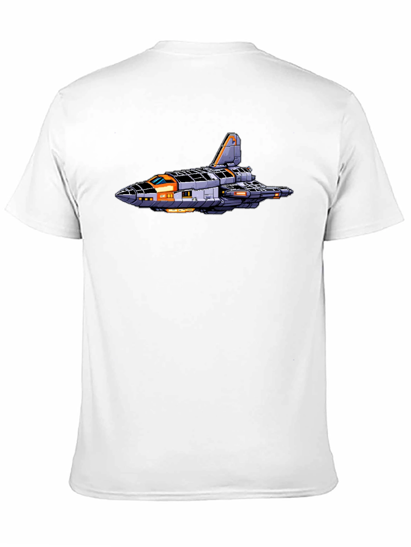 Sci-Fi Spaceship Graphic Tee - Retro Style