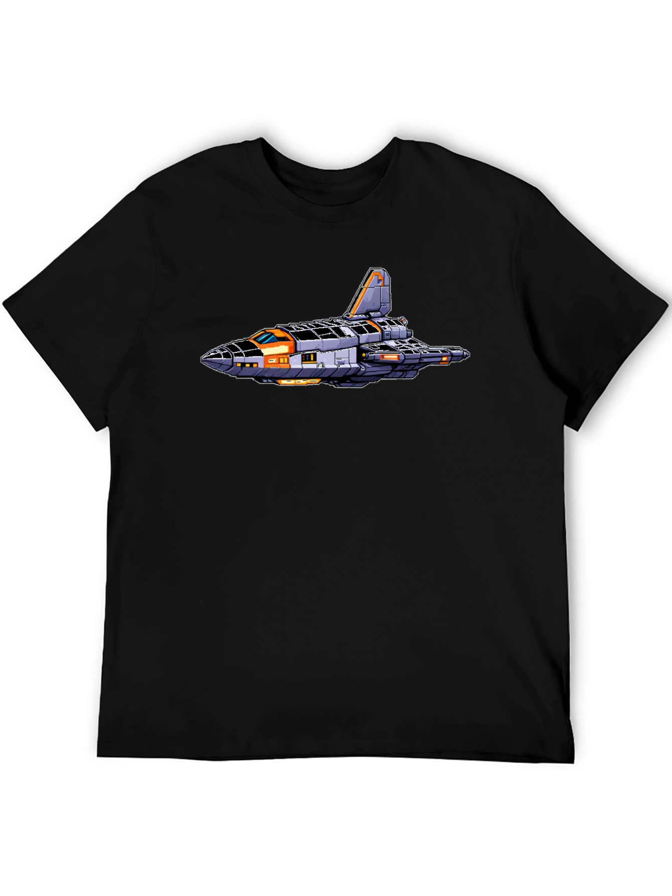 Sci-Fi Spaceship Graphic Tee - Retro Style