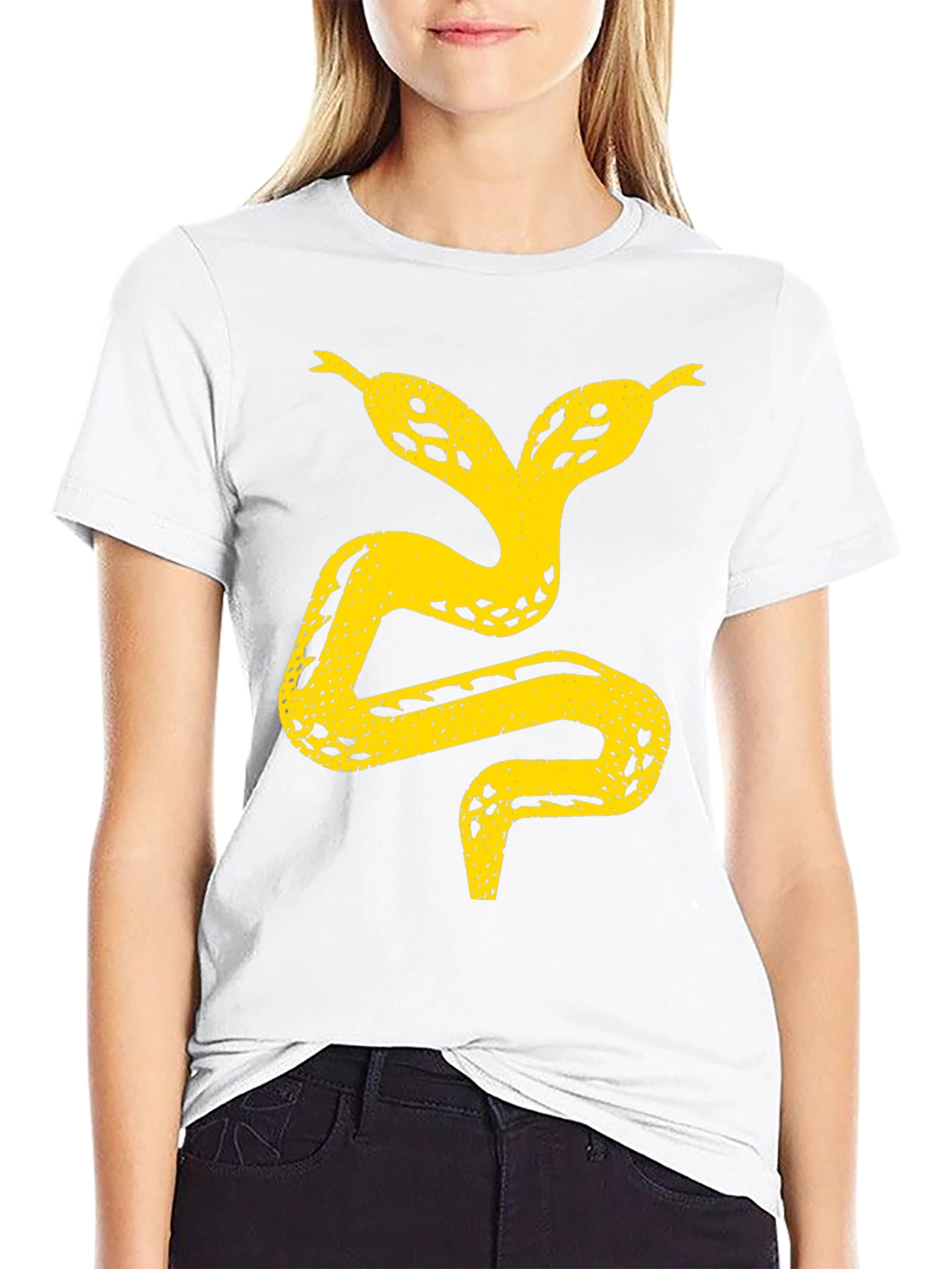 Two-Headed Snake Graphic Tee - Black
