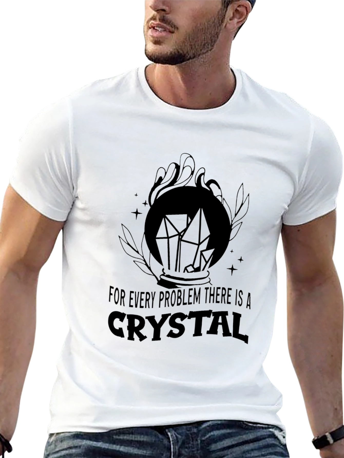 Crystal Problem Solver T-Shirt - Black Graphic Tee