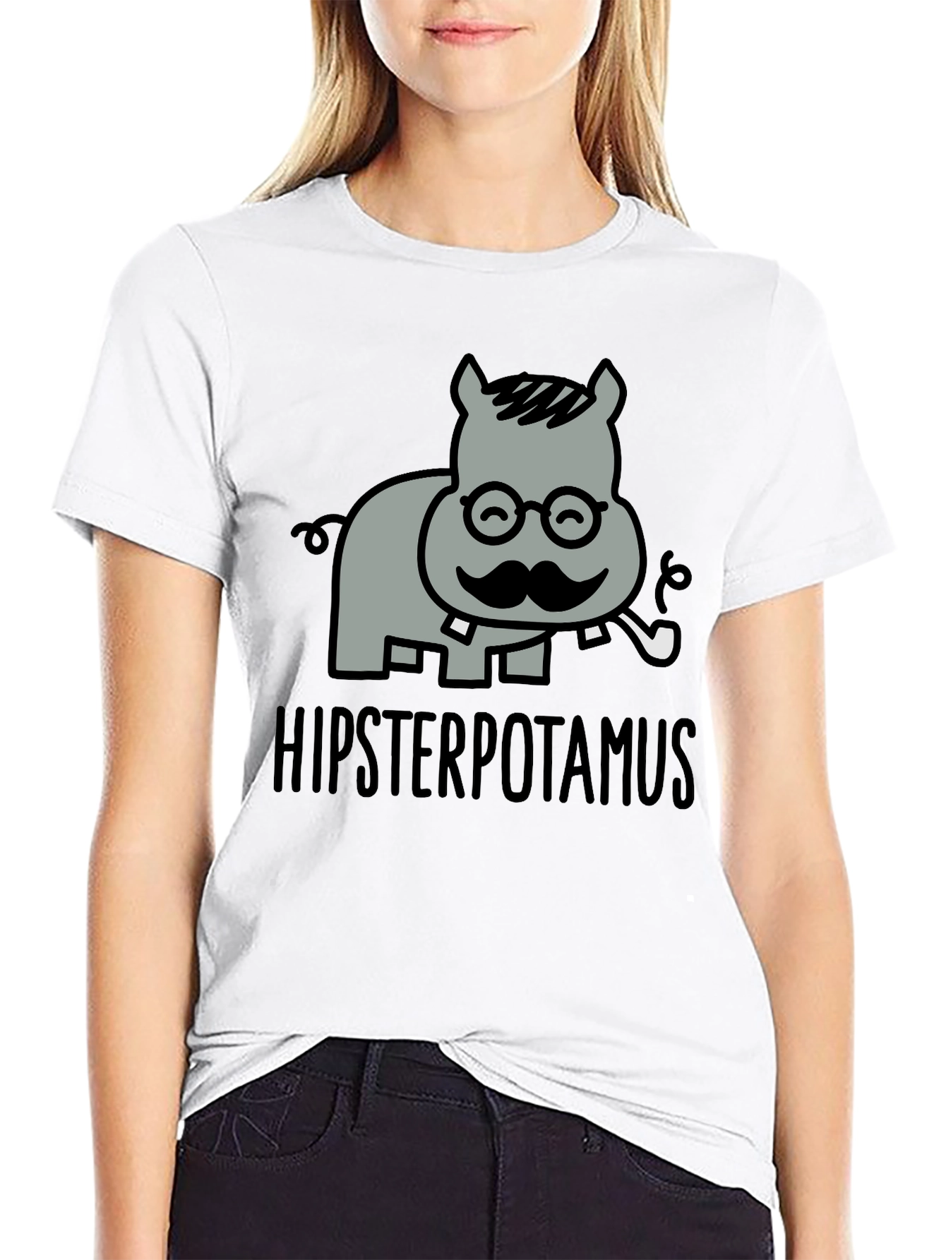 Hipsterpotamus Graphic T-Shirt