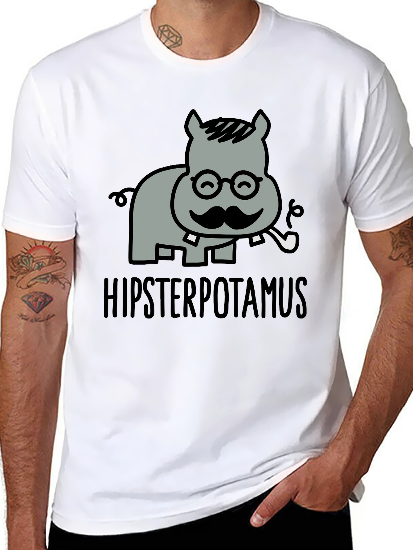 Hipsterpotamus Graphic T-Shirt
