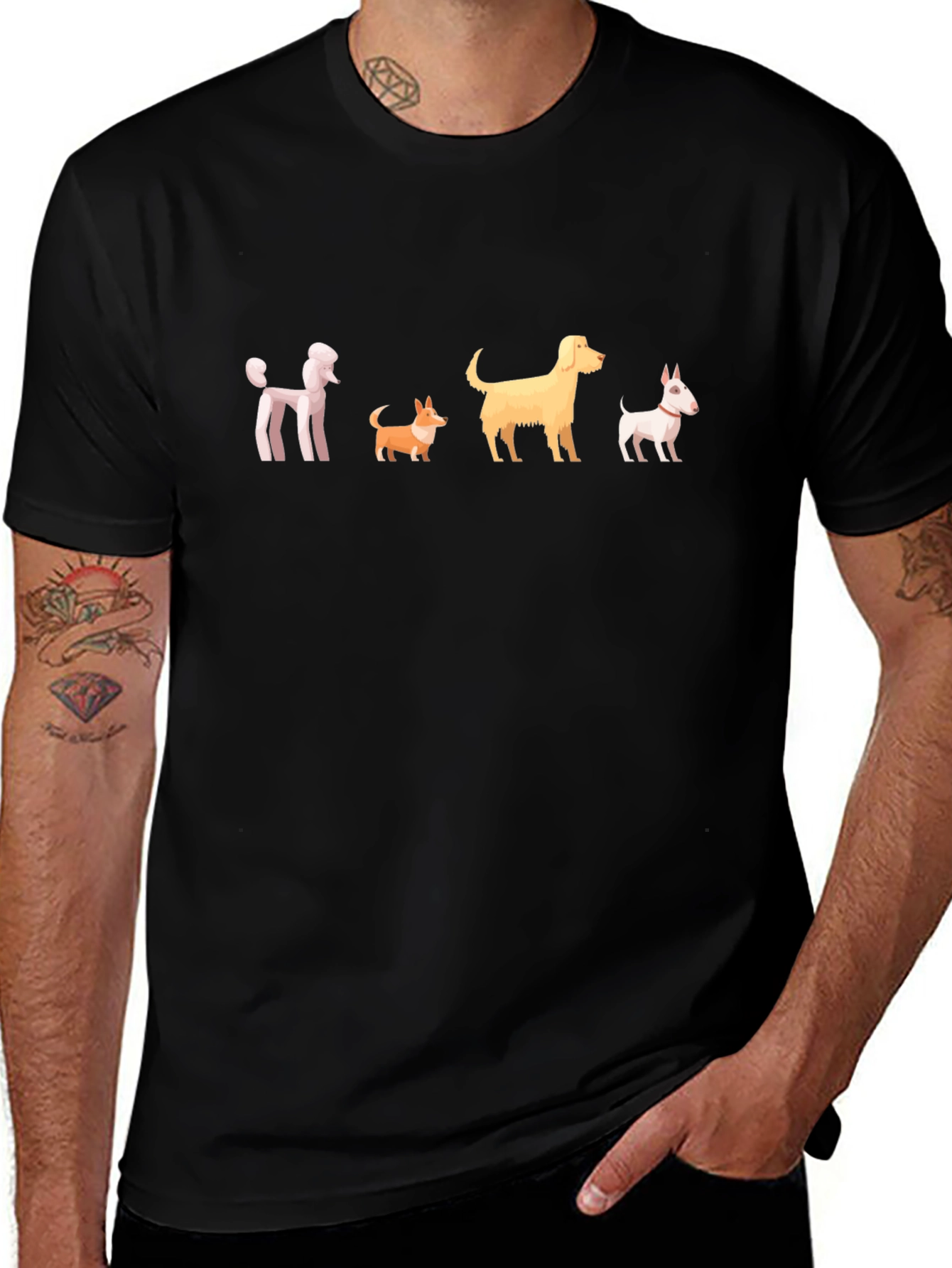 Dog Breed Parade Black T-Shirt