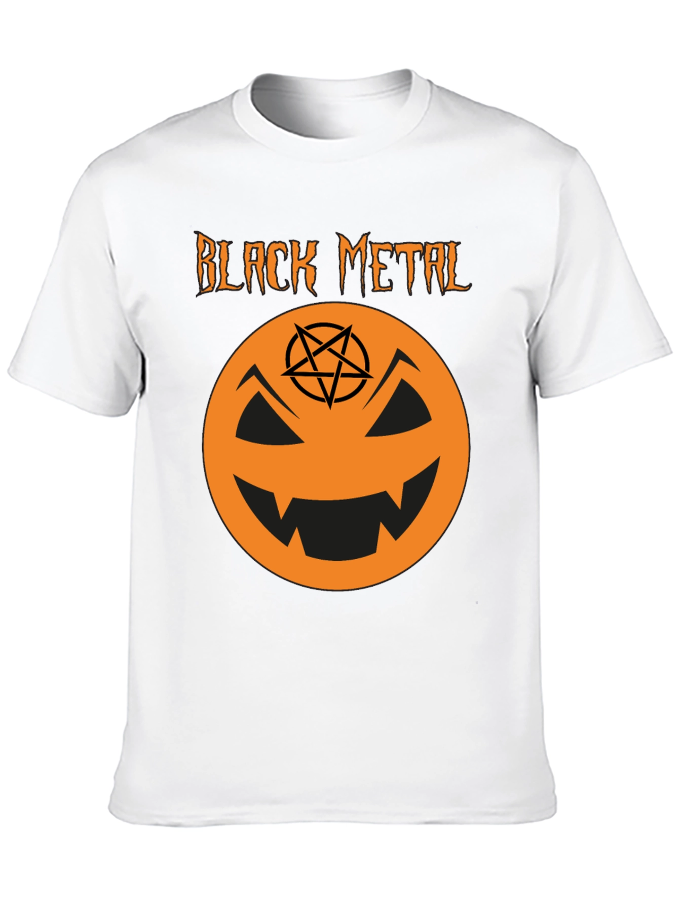 Black Metal Halloween Pumpkin T-Shirt