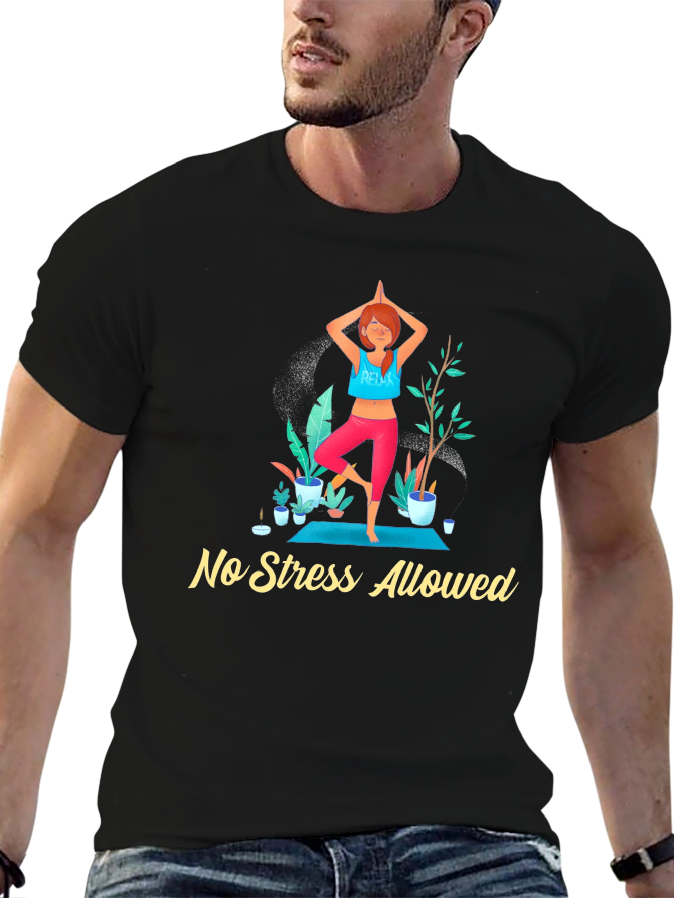 No Stress Allowed Yoga T-Shirt