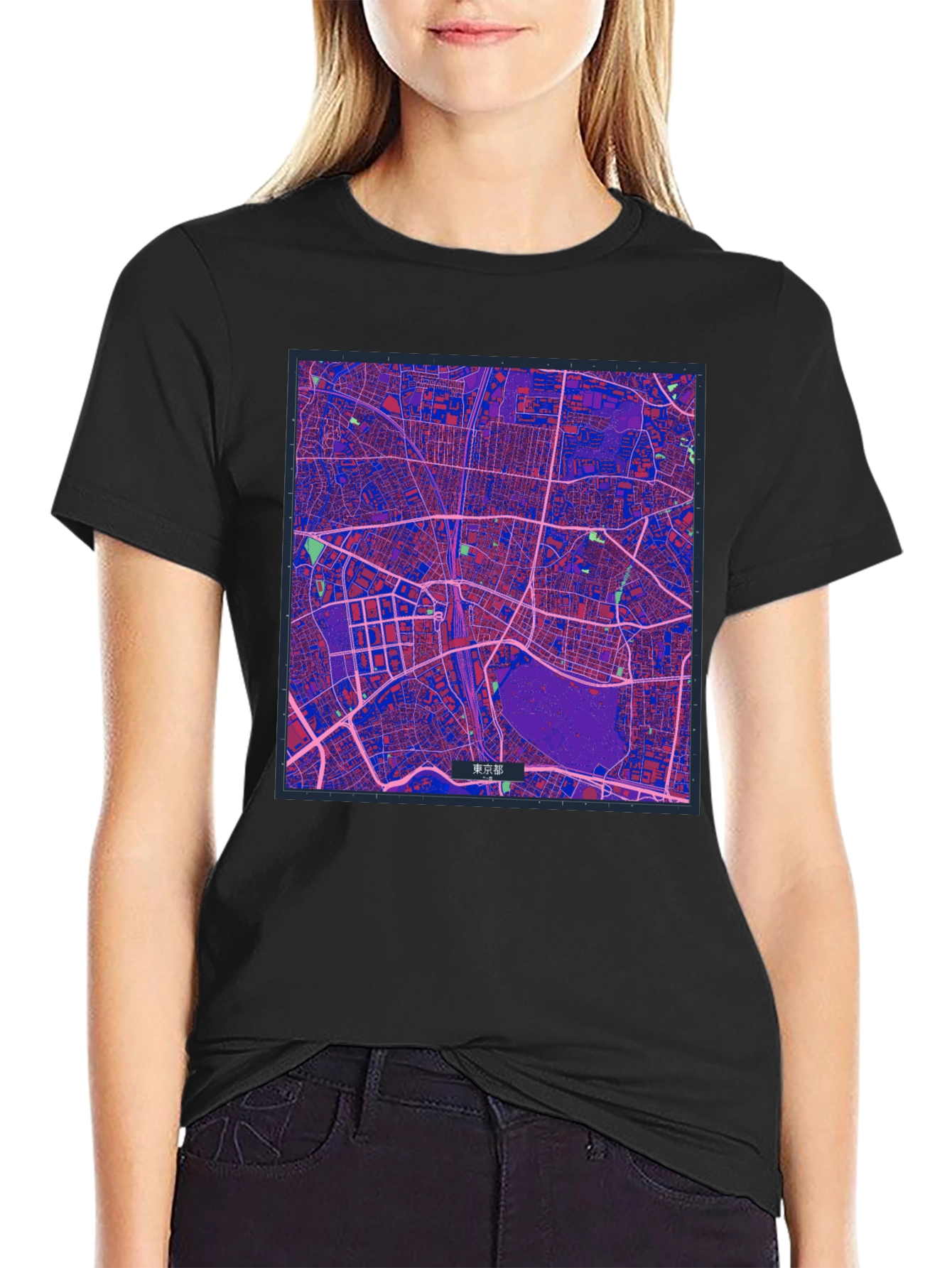 Tokyo Map Graphic Tee - Stylish Urban Design