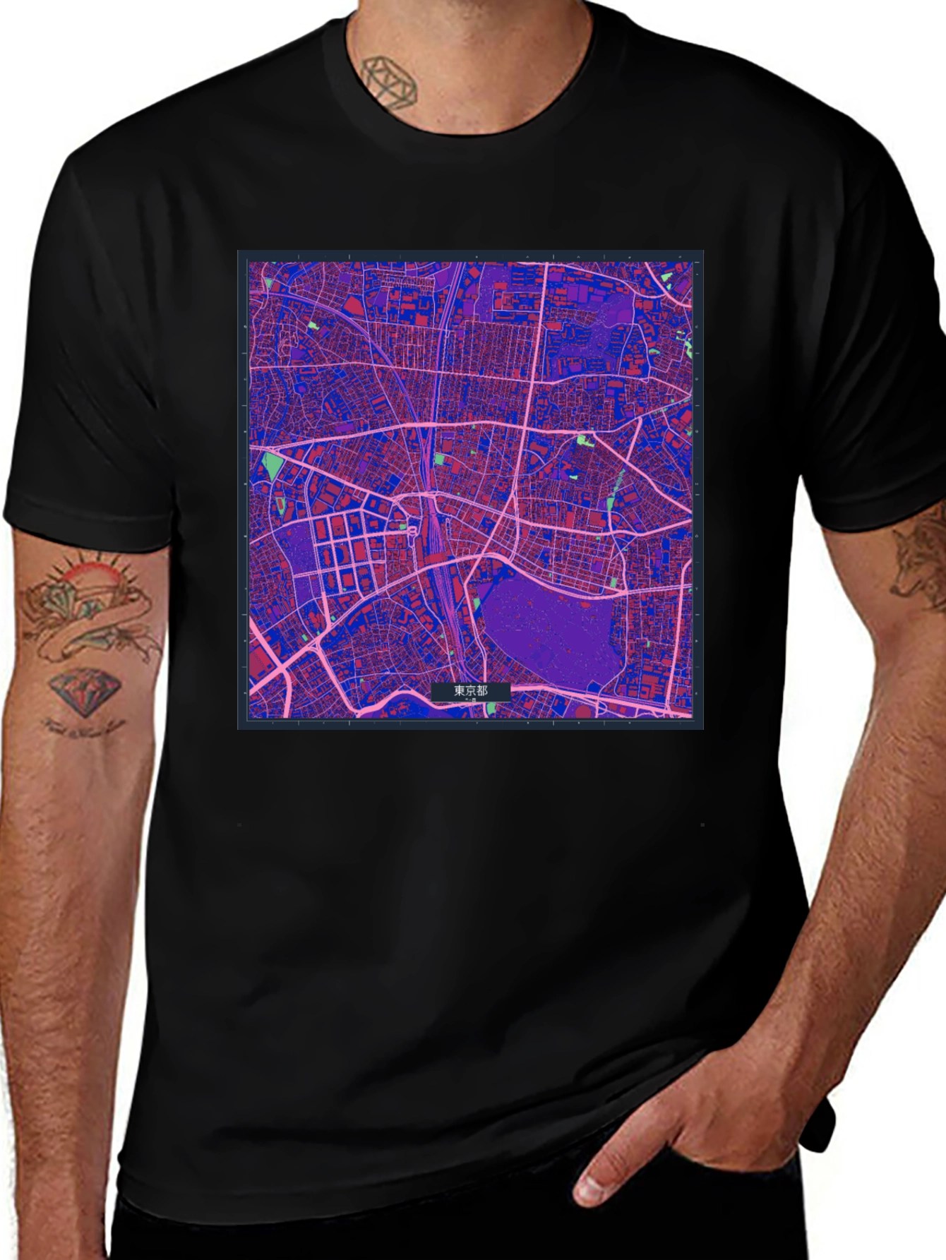 Tokyo Map Graphic Tee - Stylish Urban Design