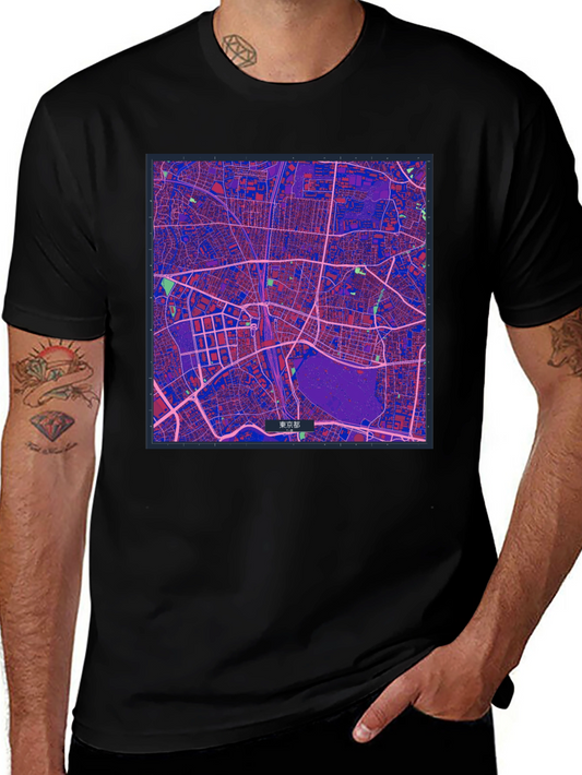 Tokyo Map Graphic Tee - Stylish Urban Design