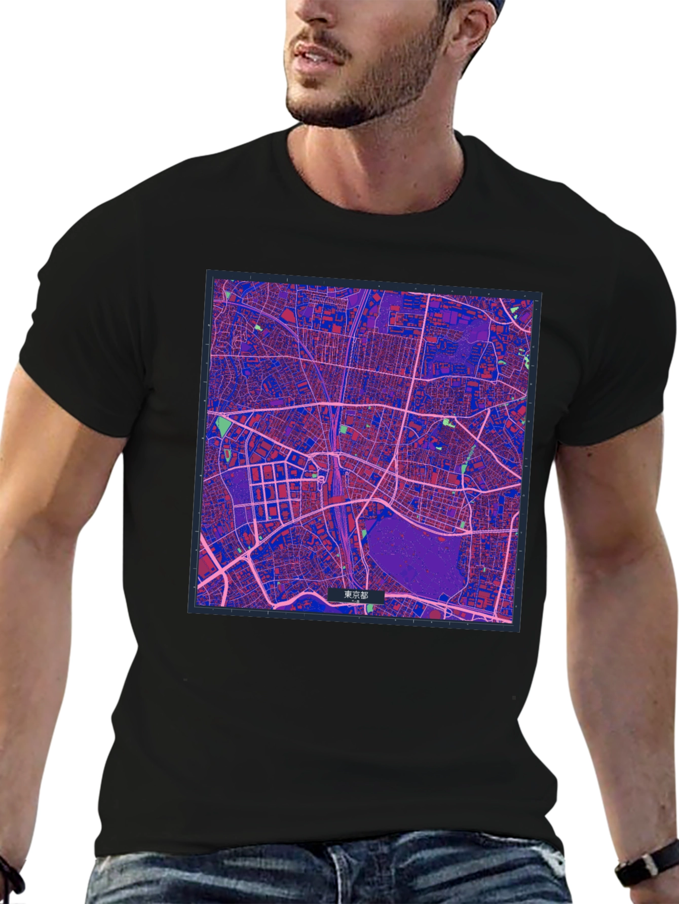Tokyo Map Graphic Tee - Stylish Urban Design