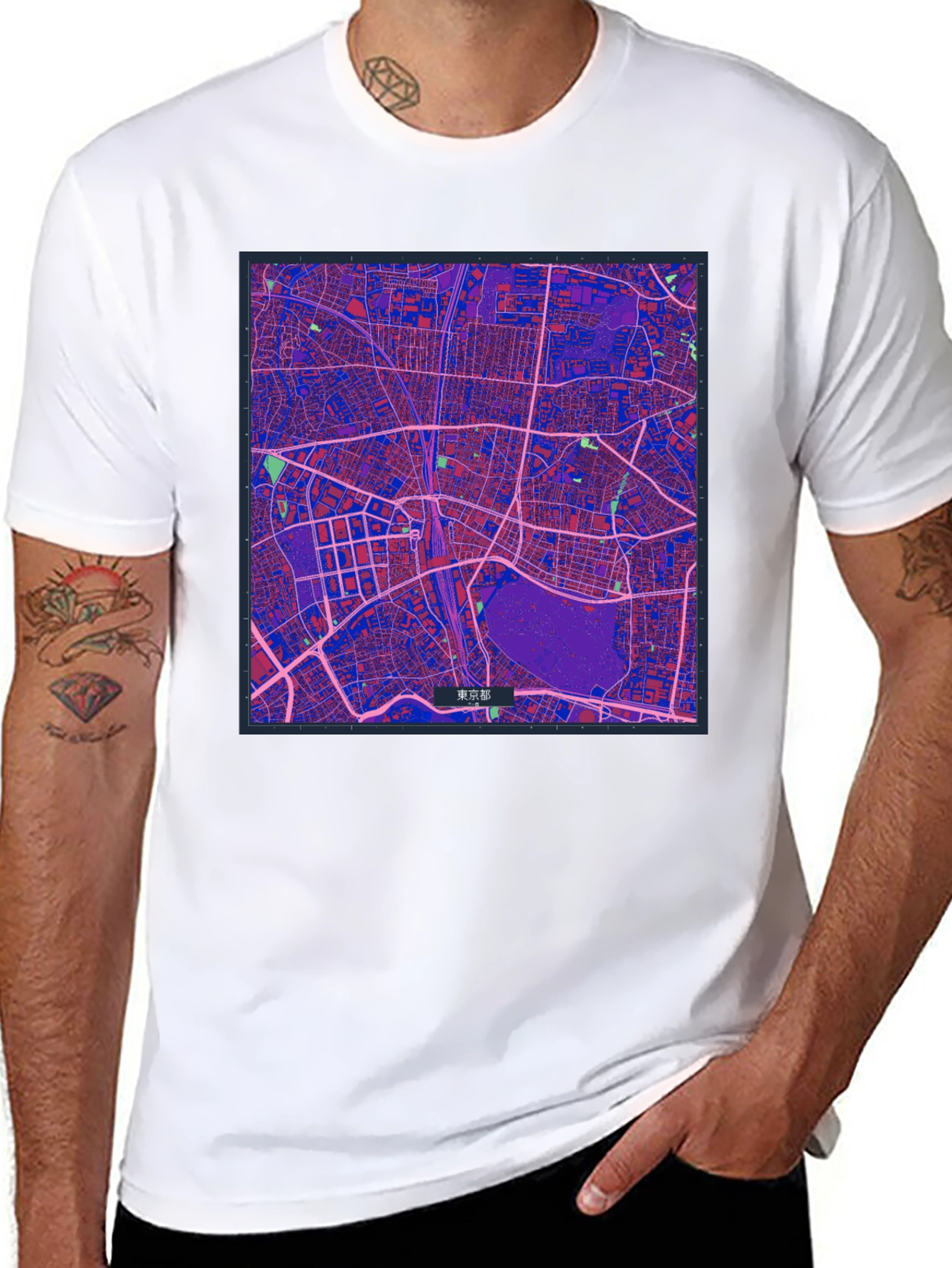 Tokyo Map Graphic Tee - Stylish Urban Design