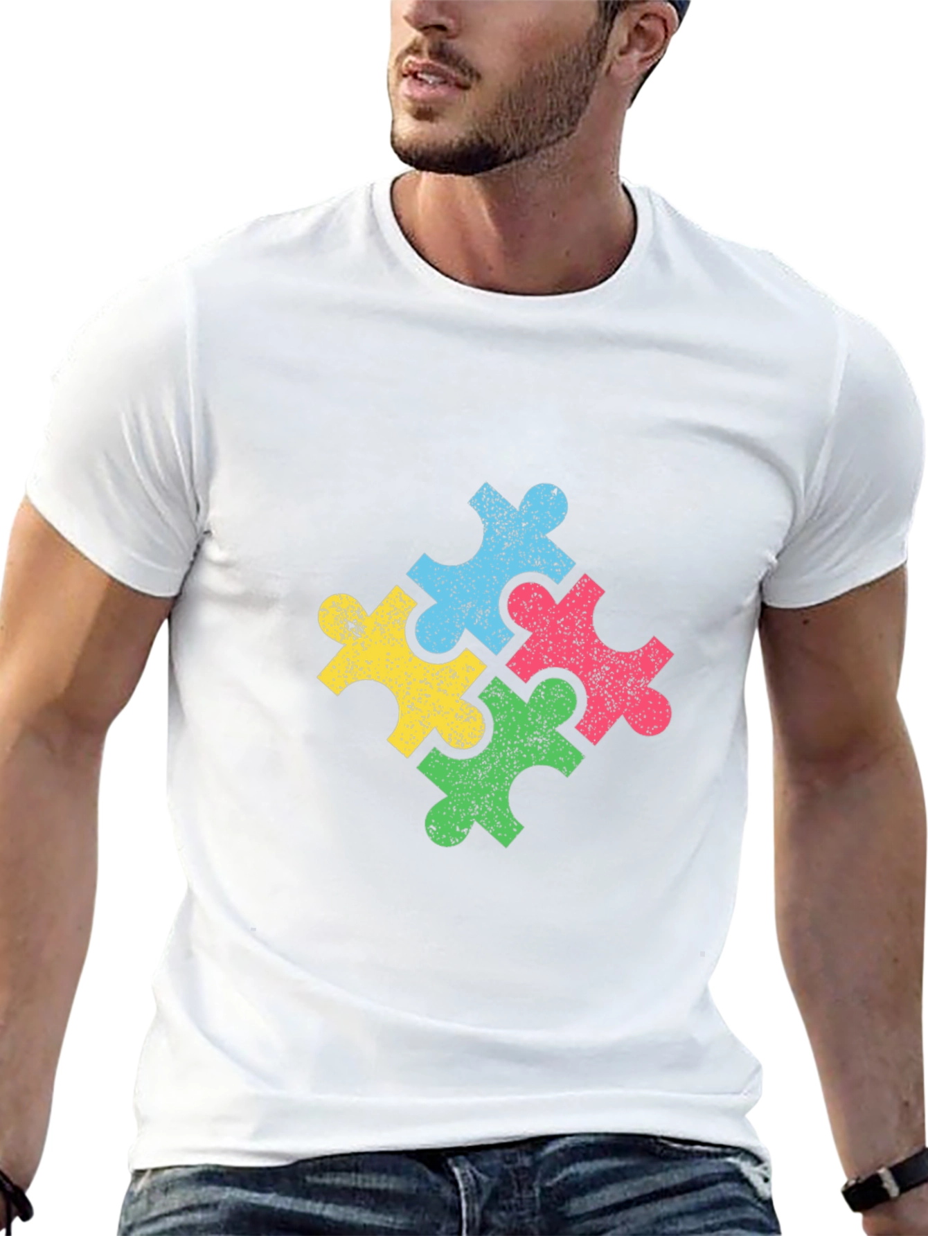 Autism Awareness Puzzle Piece Graphic Tee