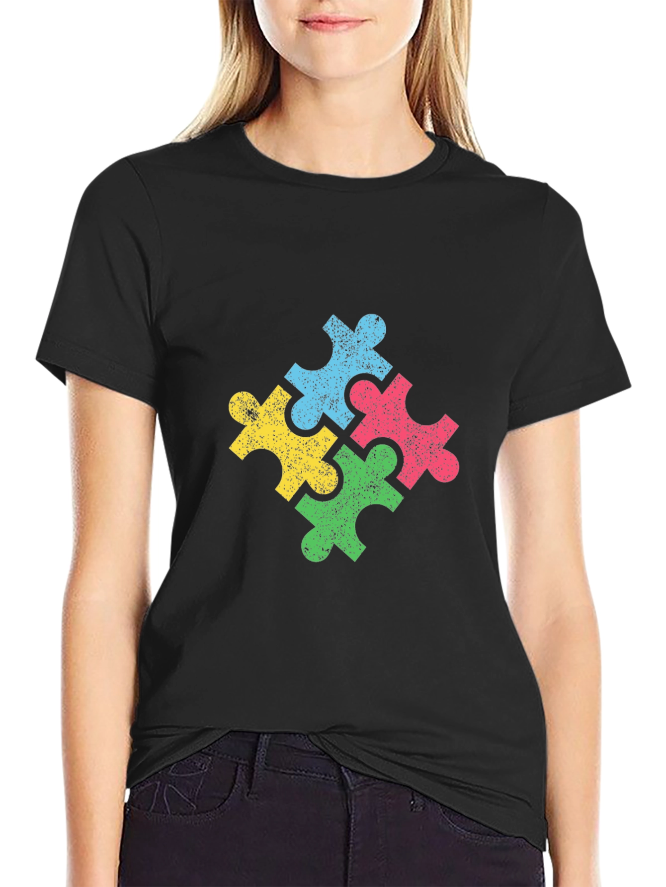 Autism Awareness Puzzle Piece Graphic Tee