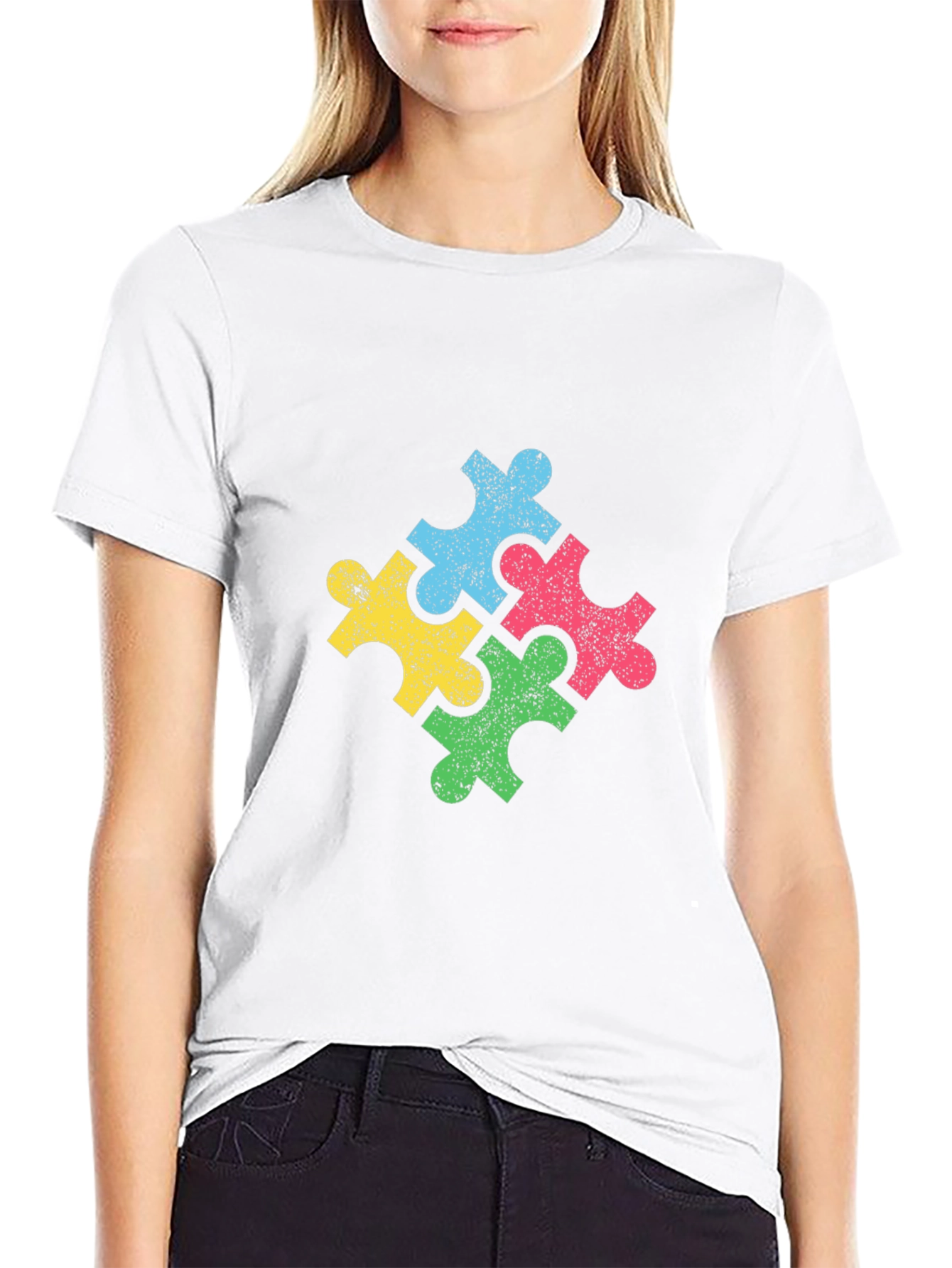 Autism Awareness Puzzle Piece Graphic Tee