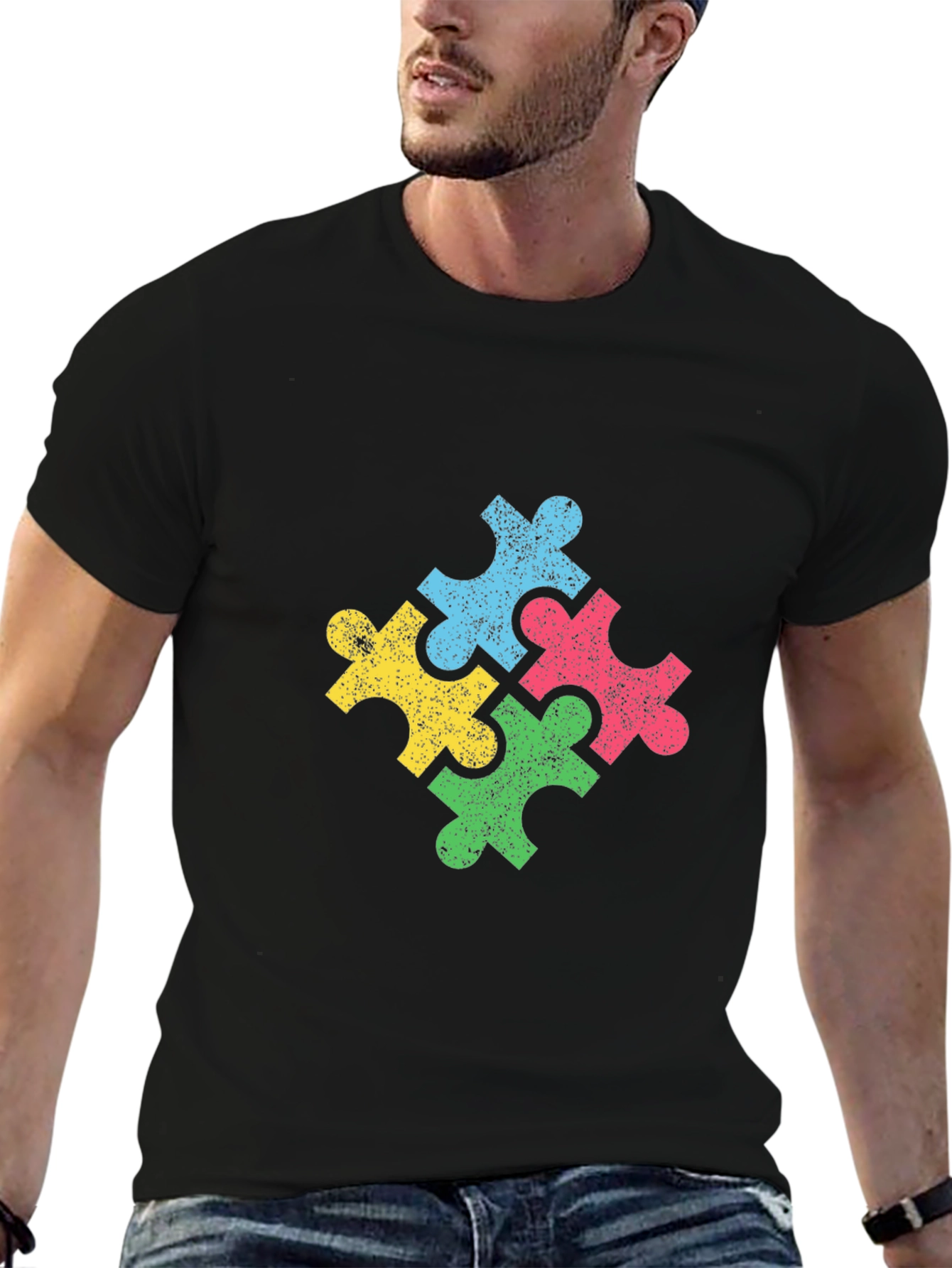 Autism Awareness Puzzle Piece Graphic Tee