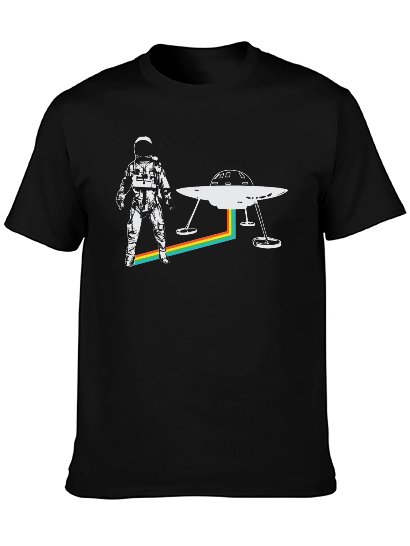 Retro Spaceman UFO Graphic Tee