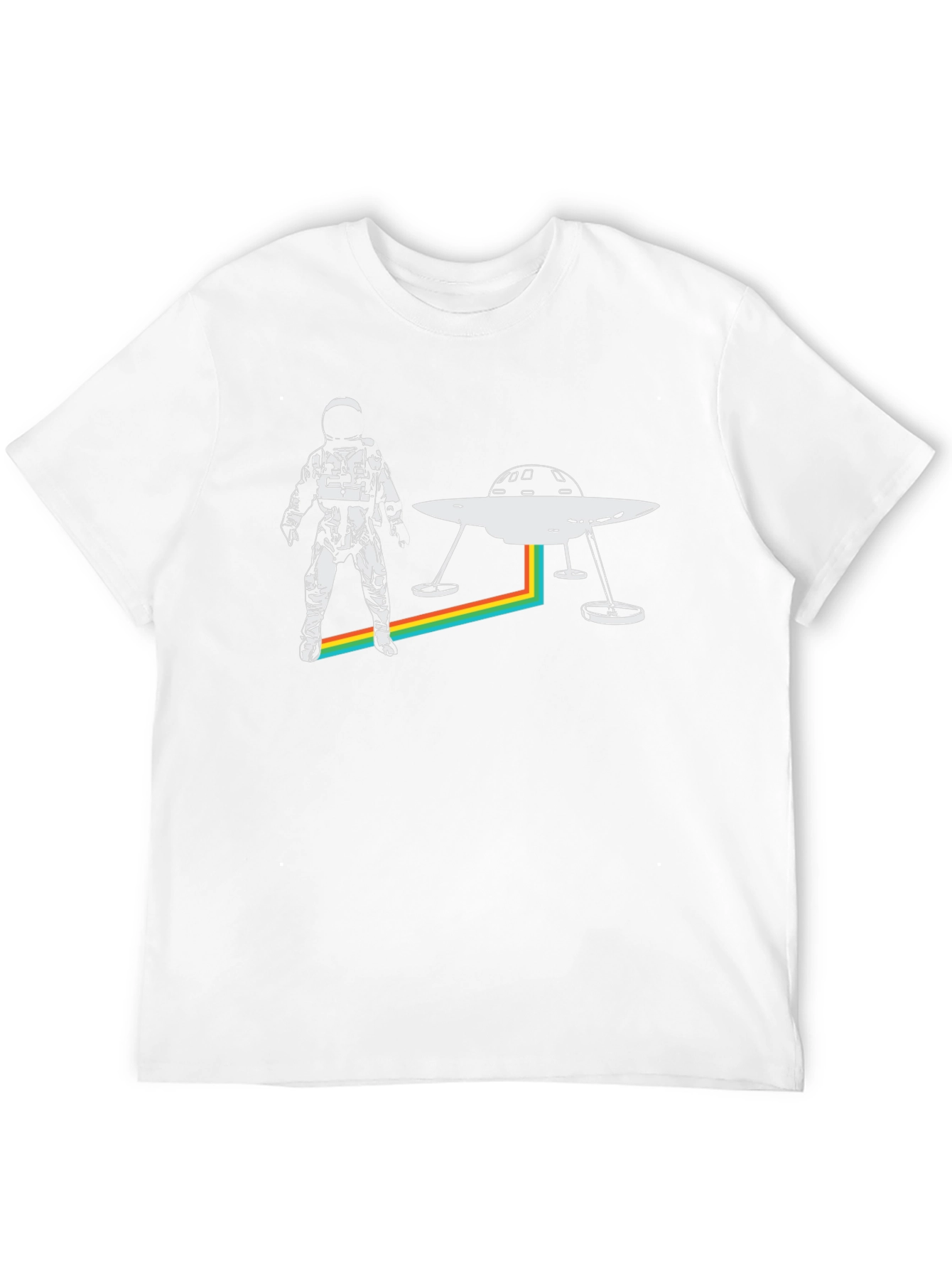 Retro Spaceman UFO Graphic Tee