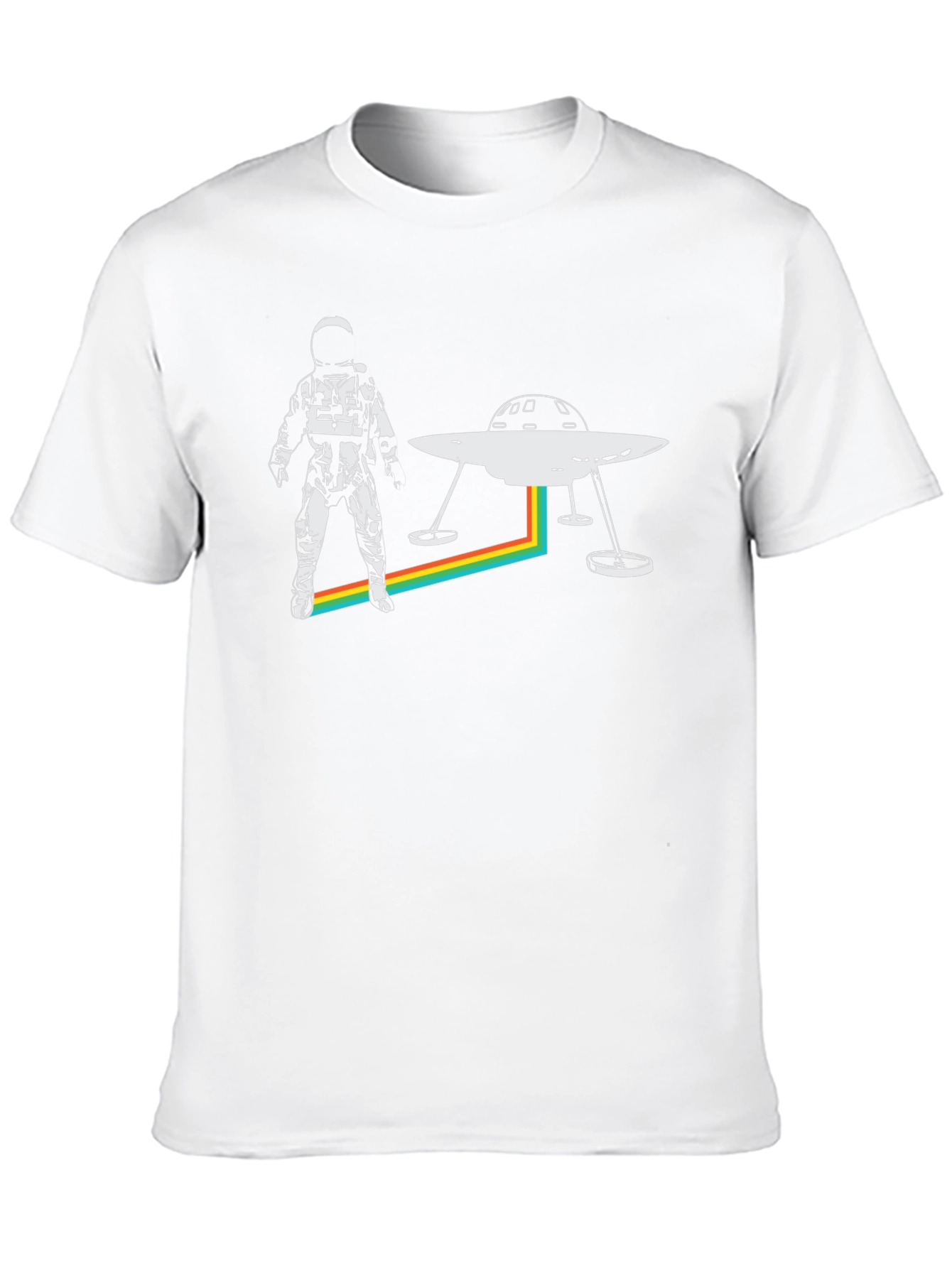 Retro Spaceman UFO Graphic Tee