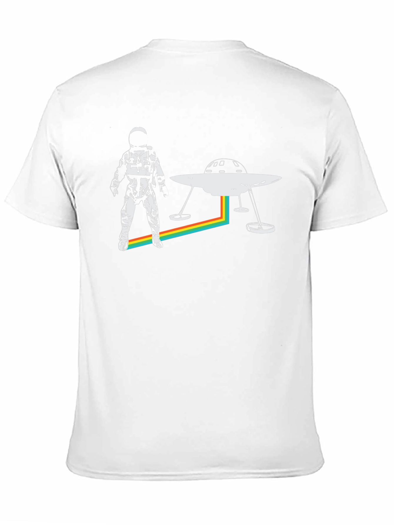 Retro Spaceman UFO Graphic Tee